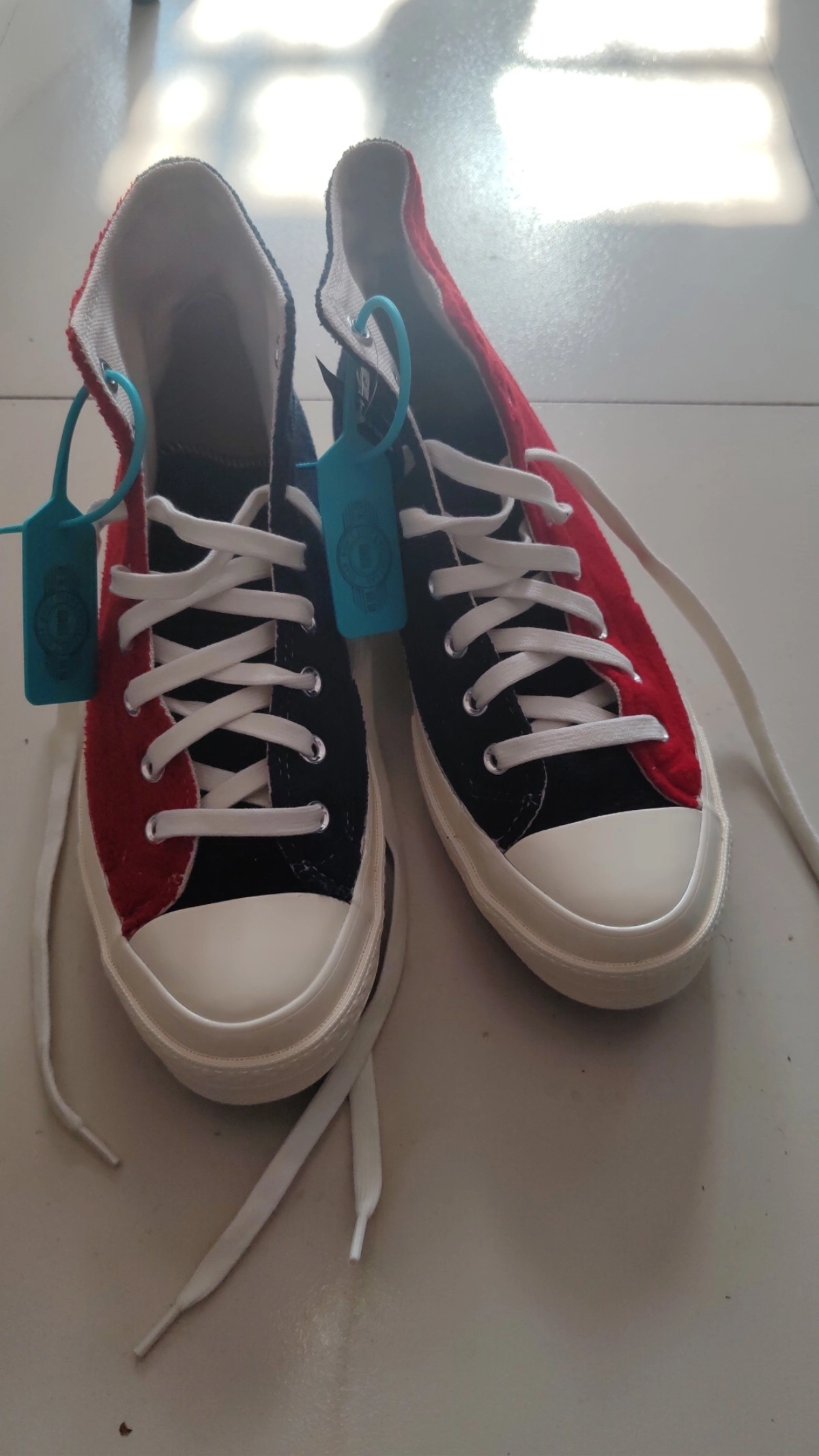 custom review-Converse Chuck 70 Renew ChuckTaylor All Star High Upcycled Fleece MID Топ Кеды Унисекс Красный синий