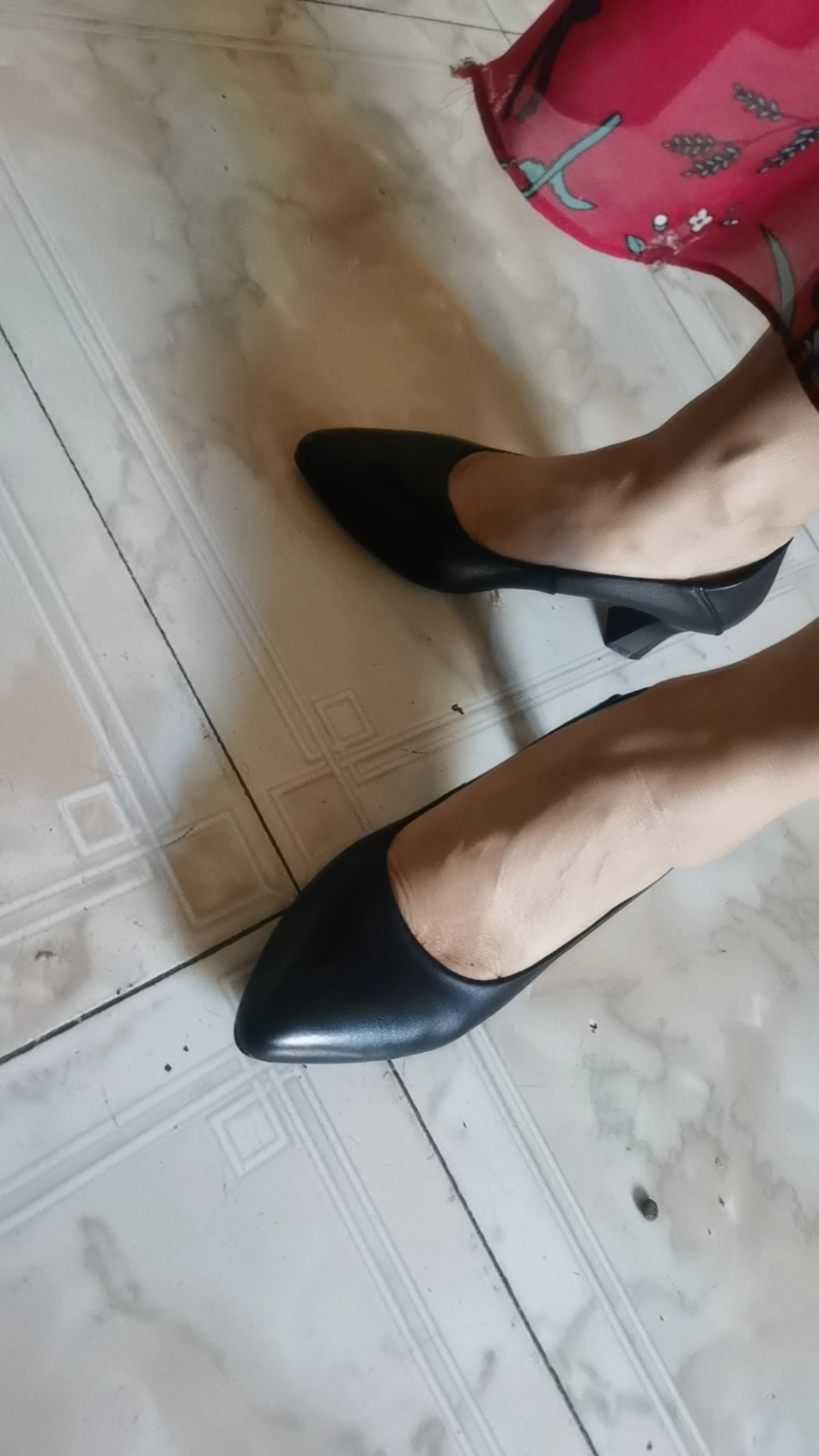 custom review-QIANGREN 3515 Женская профессиональная рабочая обувь черная с заостренным носком на высоком каблуке