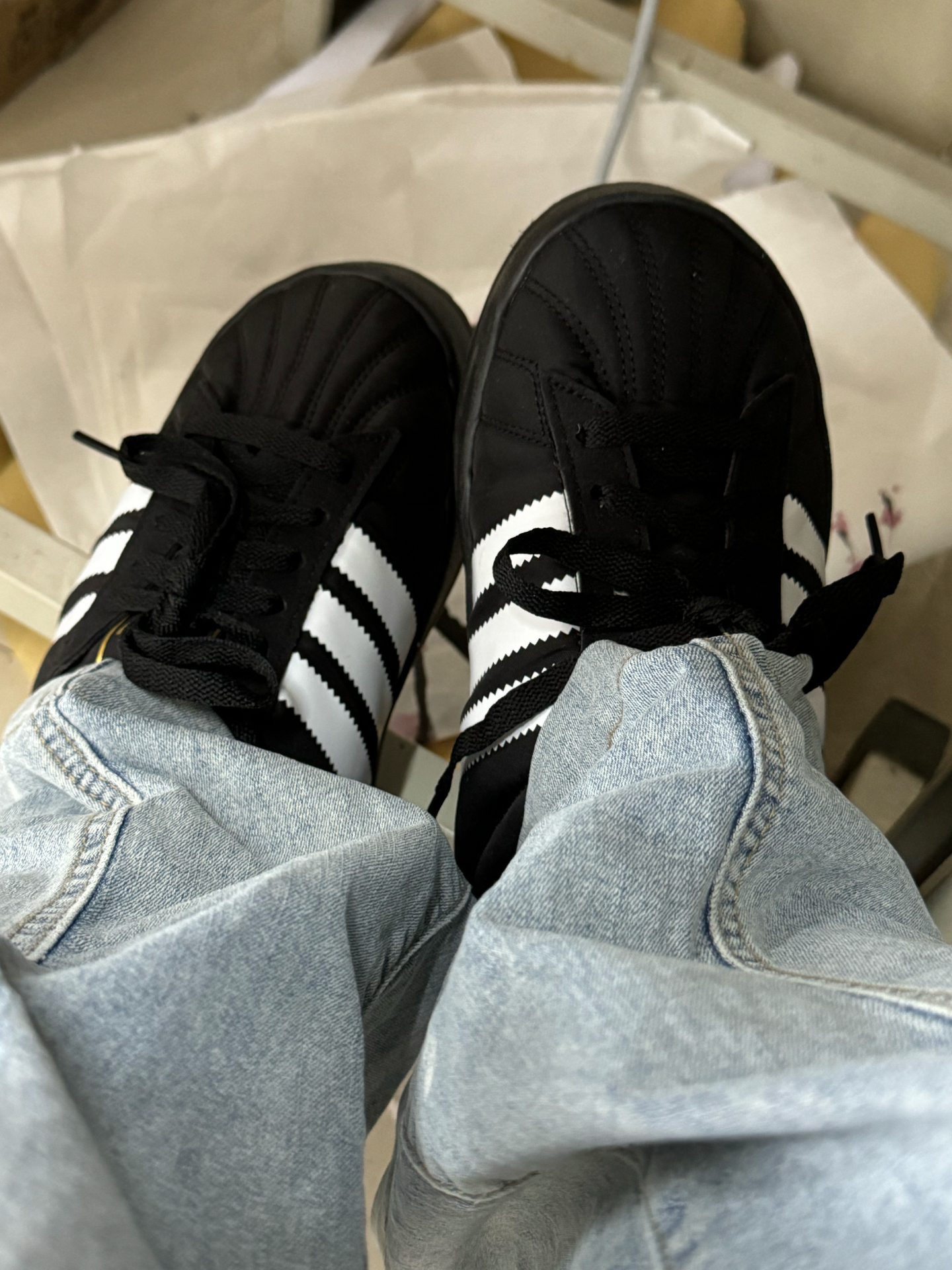 custom review-Adidas Originals SUPERSTAR Устойчивые к истиранию низкие кроссовки для скейтбординга женские черные