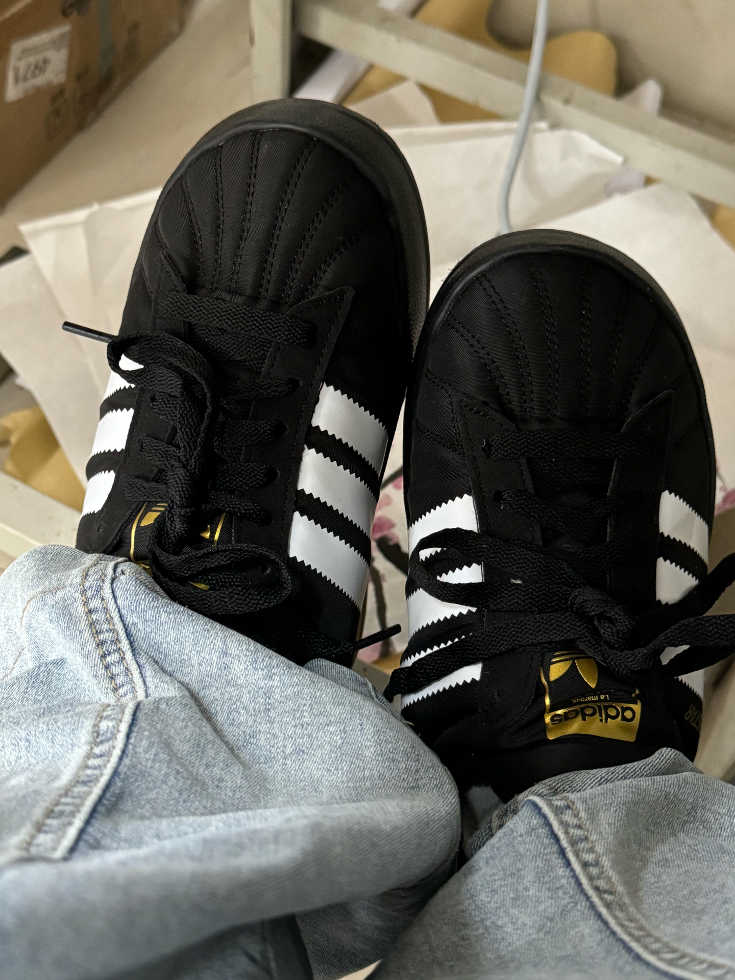 custom review-Adidas Originals SUPERSTAR Устойчивые к истиранию низкие кроссовки для скейтбординга женские черные