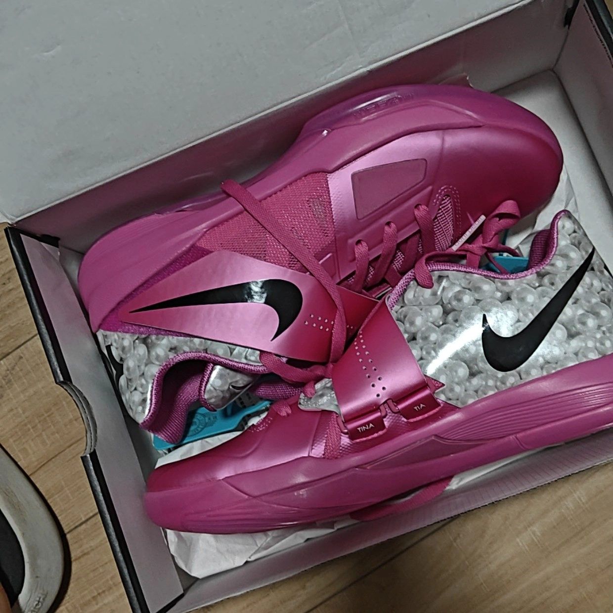 custom review-Nike KD 4 Low Топ Винтажные Баскетбольные Кроссовки Унисекс Розовый