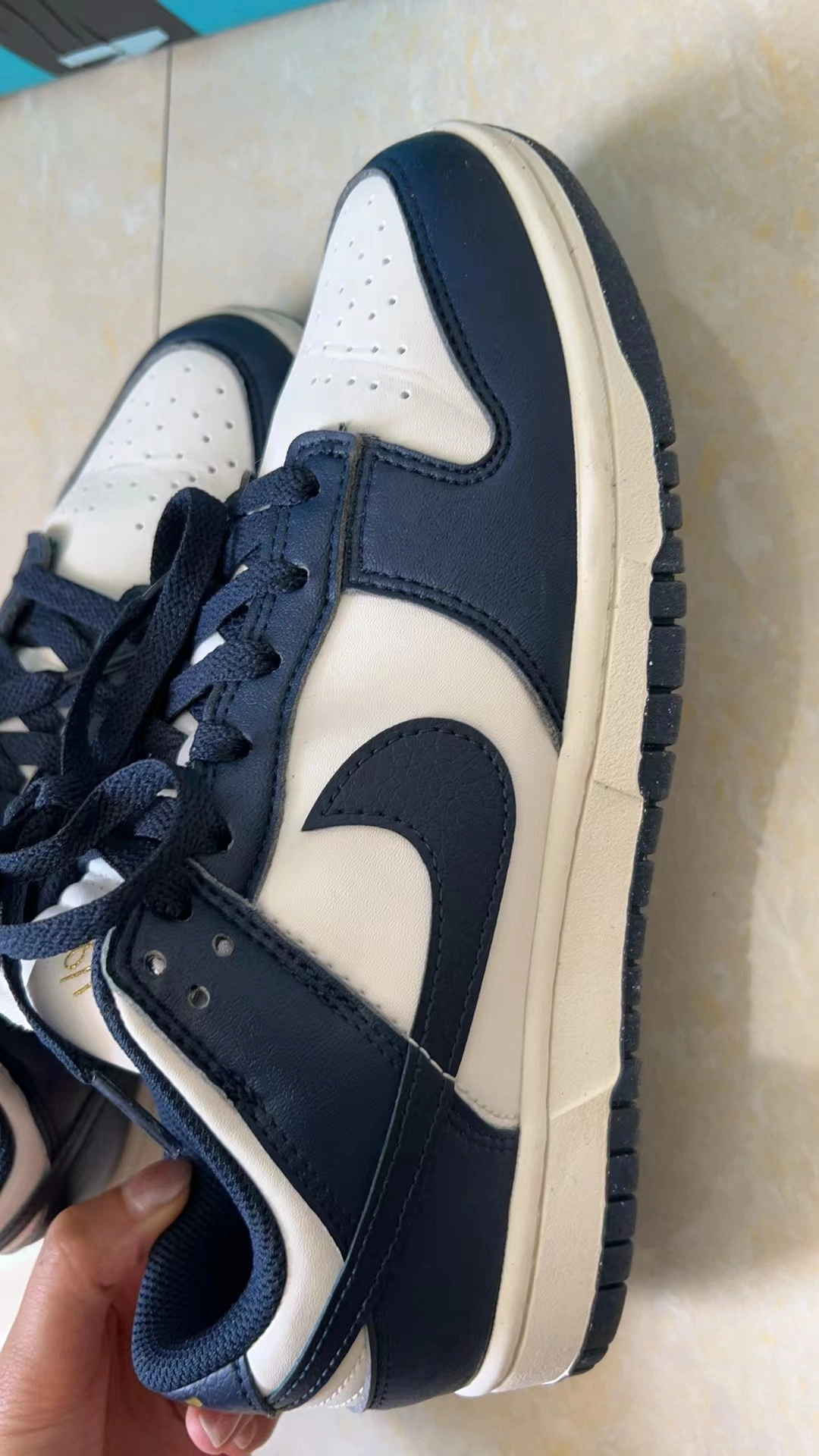 custom review-Nike Dunk Low Топ Скейтборд Кроссовки Женские Синие Белые