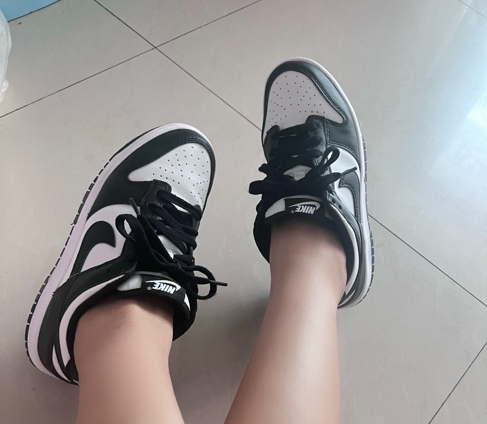 custom review-nike Dunk 'Черный' Противоскользящий амортизация легкий амортизация низкий топ детские скейтбординг черный белый