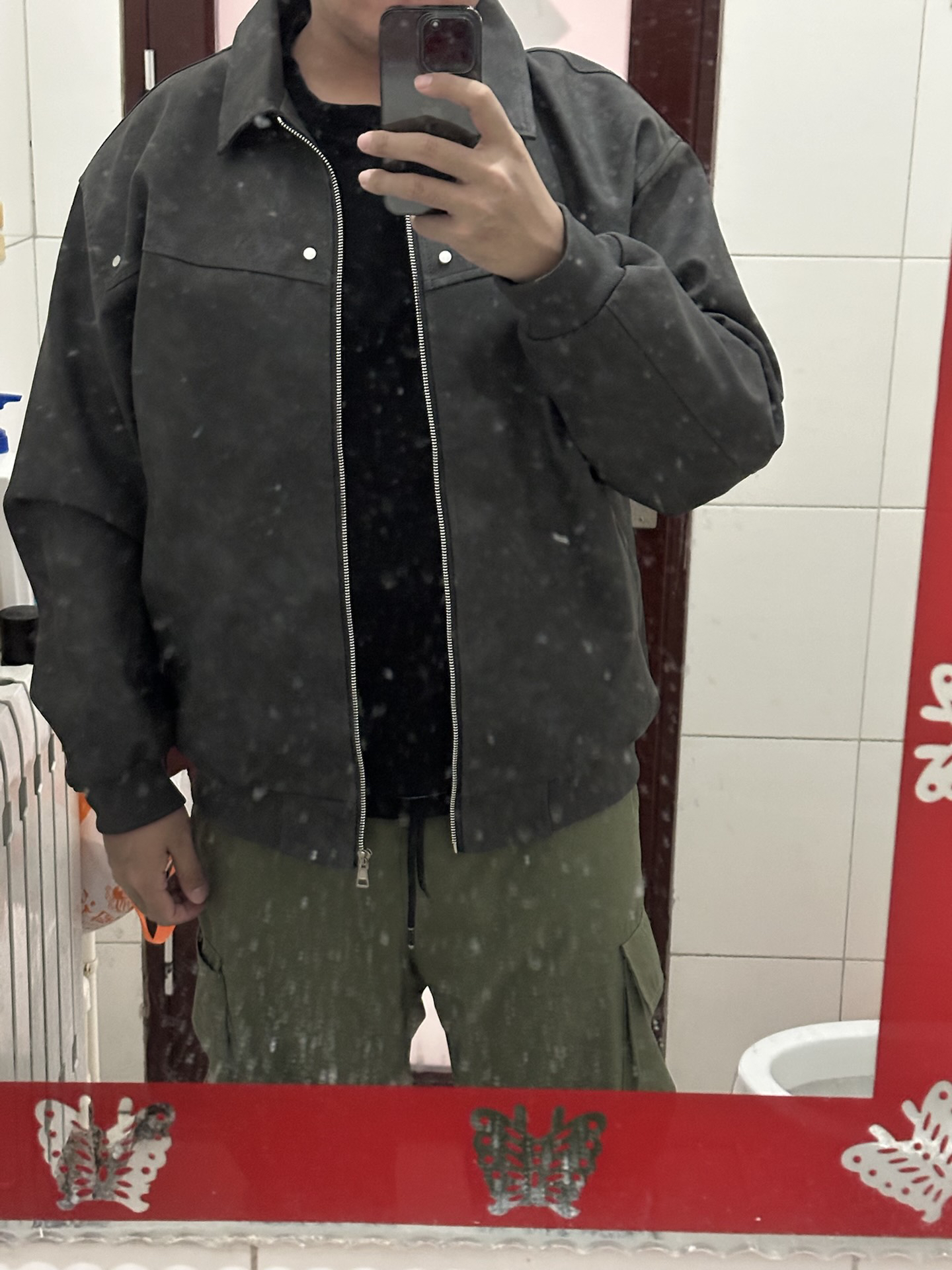 custom review-GNOMESHGH Кожа Куртка Унисекс