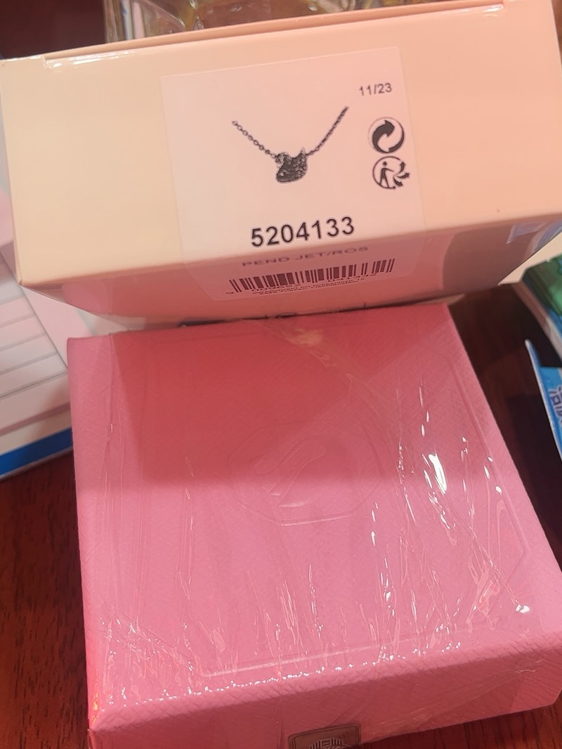 custom review-Swarovski Розовое золото с покрытием ожерелья женские черный