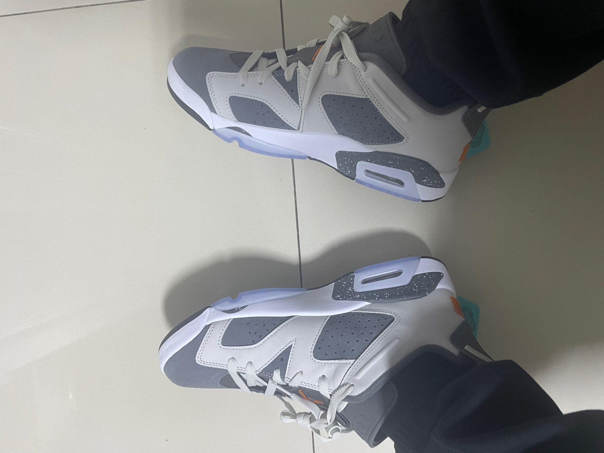 custom review-Jordan Air Jordan 6 Low 'PSG' Paris Saint Germain Low Топ Винтажные баскетбольные кроссовки Мужской Серый Белый