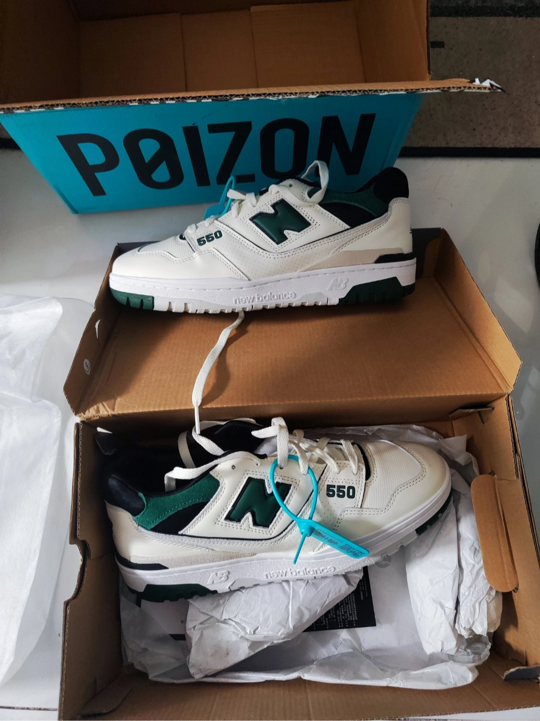 custom review-New Balance NB 550 Slip Resistant Abrasion Resistant Low Top Винтажные баскетбольные кроссовки Унисекс Белый Зеленый Черный