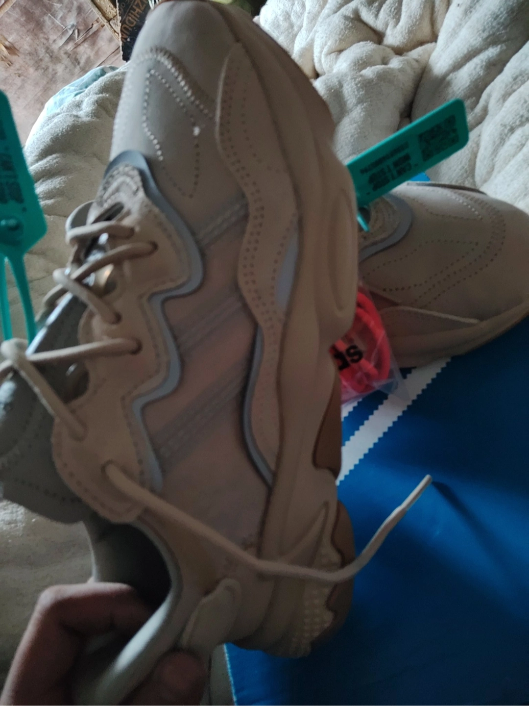 custom review-Adidas Originals Ozweego Бледный Телесный Нескользящий Легкий Низкий Топ Повседневная Обувь Унисекс Коричневый