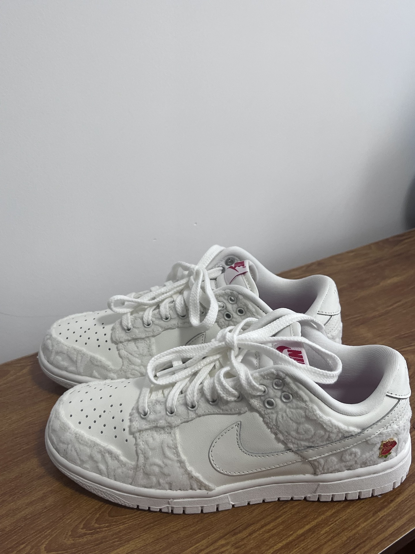 custom review-Nike Dunk Give HER Flowers Slip-Resistant Low Top Скейтборд Кроссовки Женские Белые