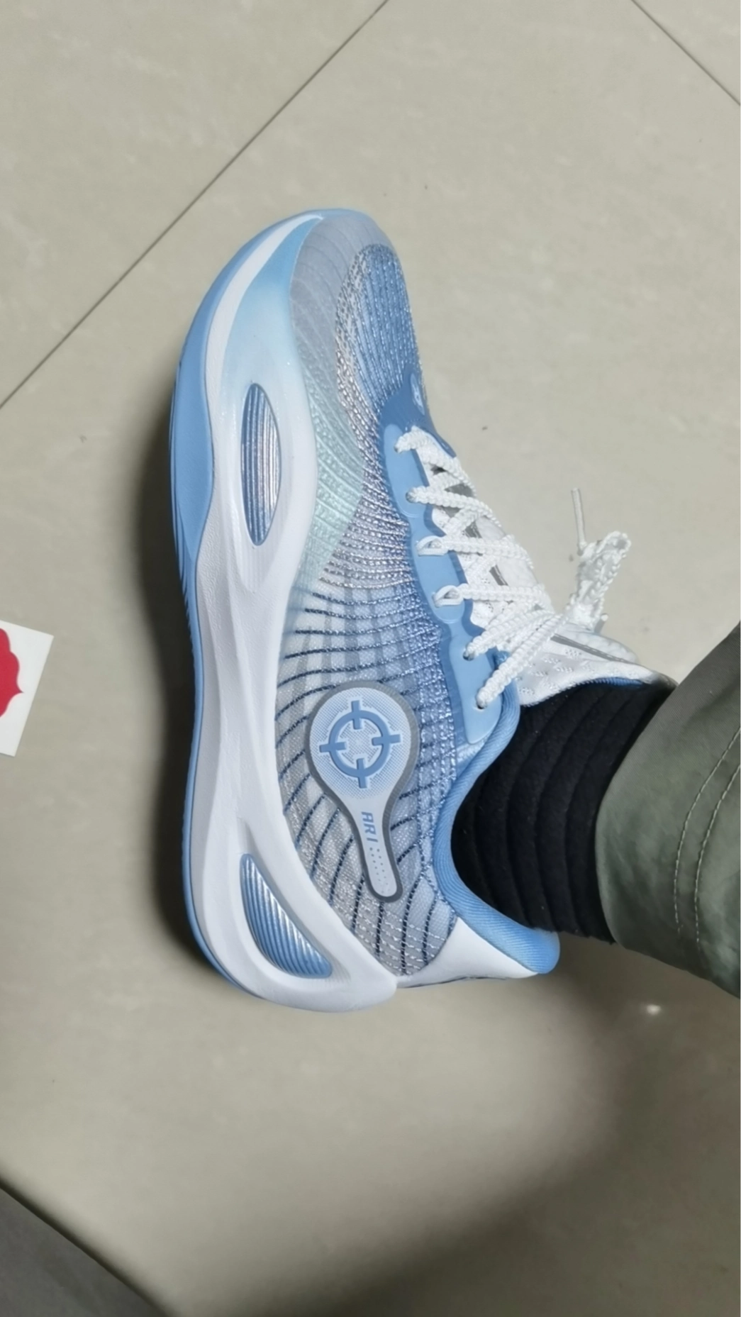 custom review-RIGORER Reeves generation Snowman Низкие баскетбольные кроссовки для мужчин Ледяной синий и белый V2