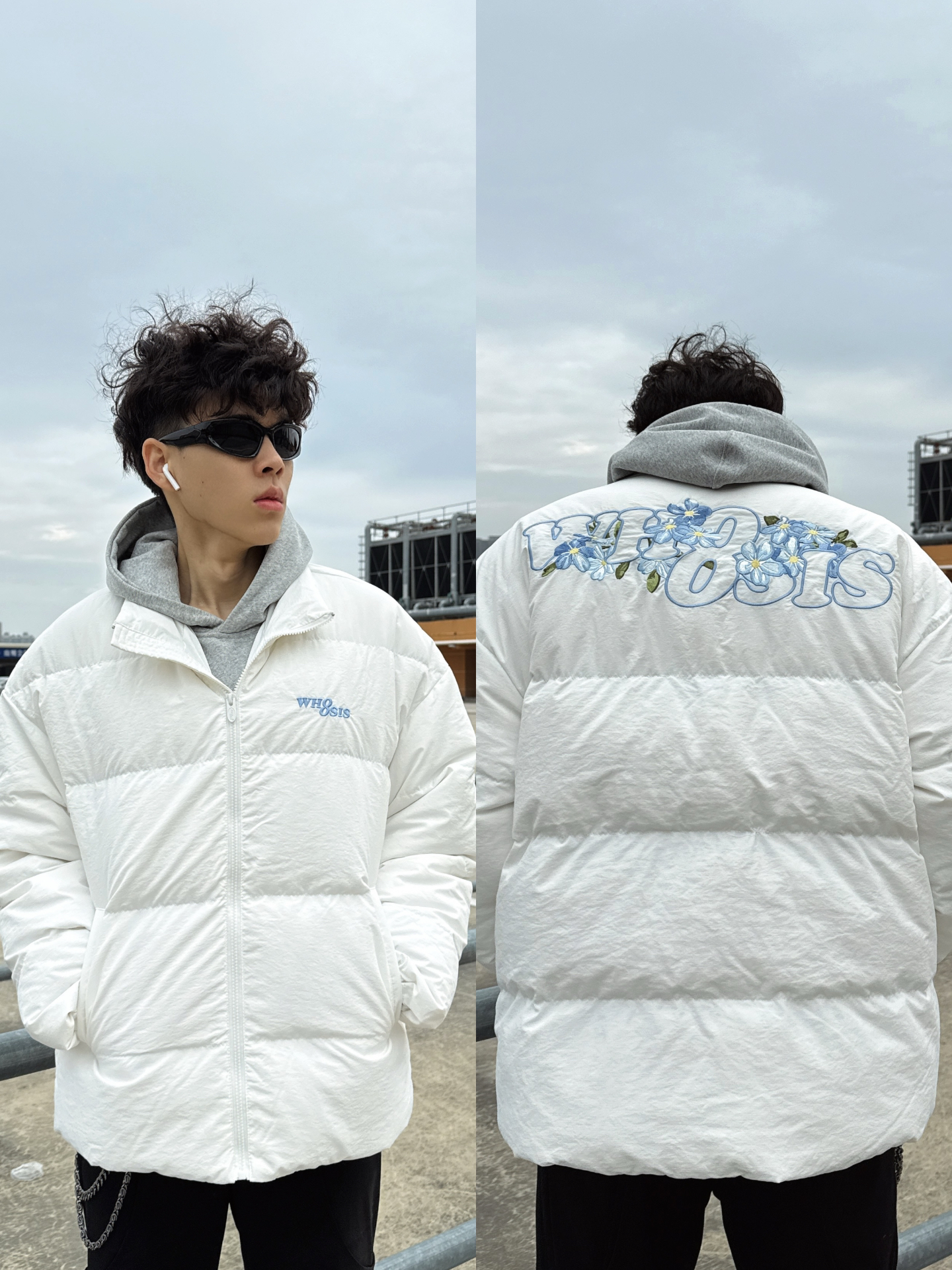 背面全是花💐的棉服,真的很好看🤩