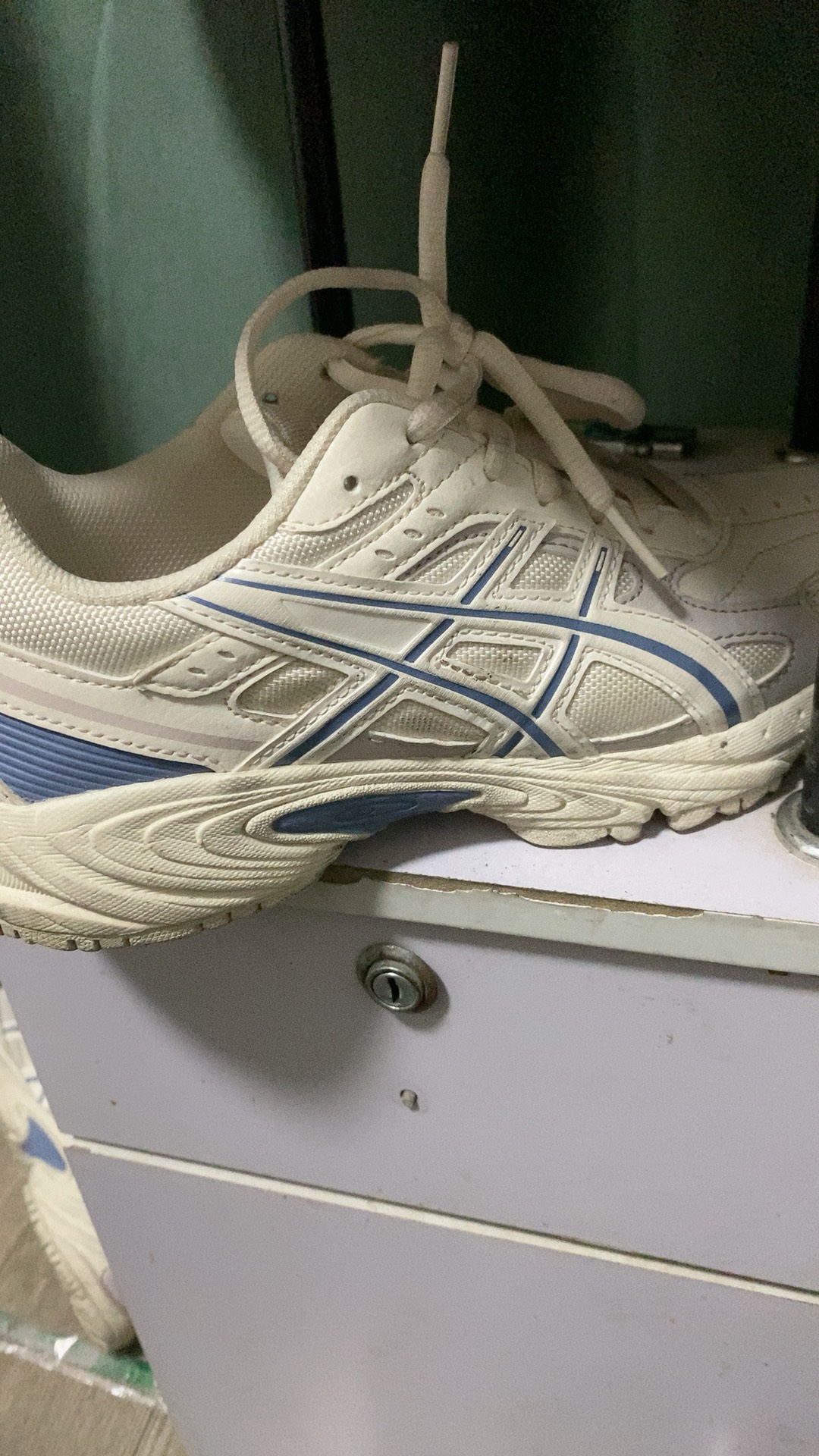 custom review-Asics Gel 170 Ткань Синтетическая Кожа Сетка Низкий Верх Повседневная Обувь Унисекс Бежевый Синий