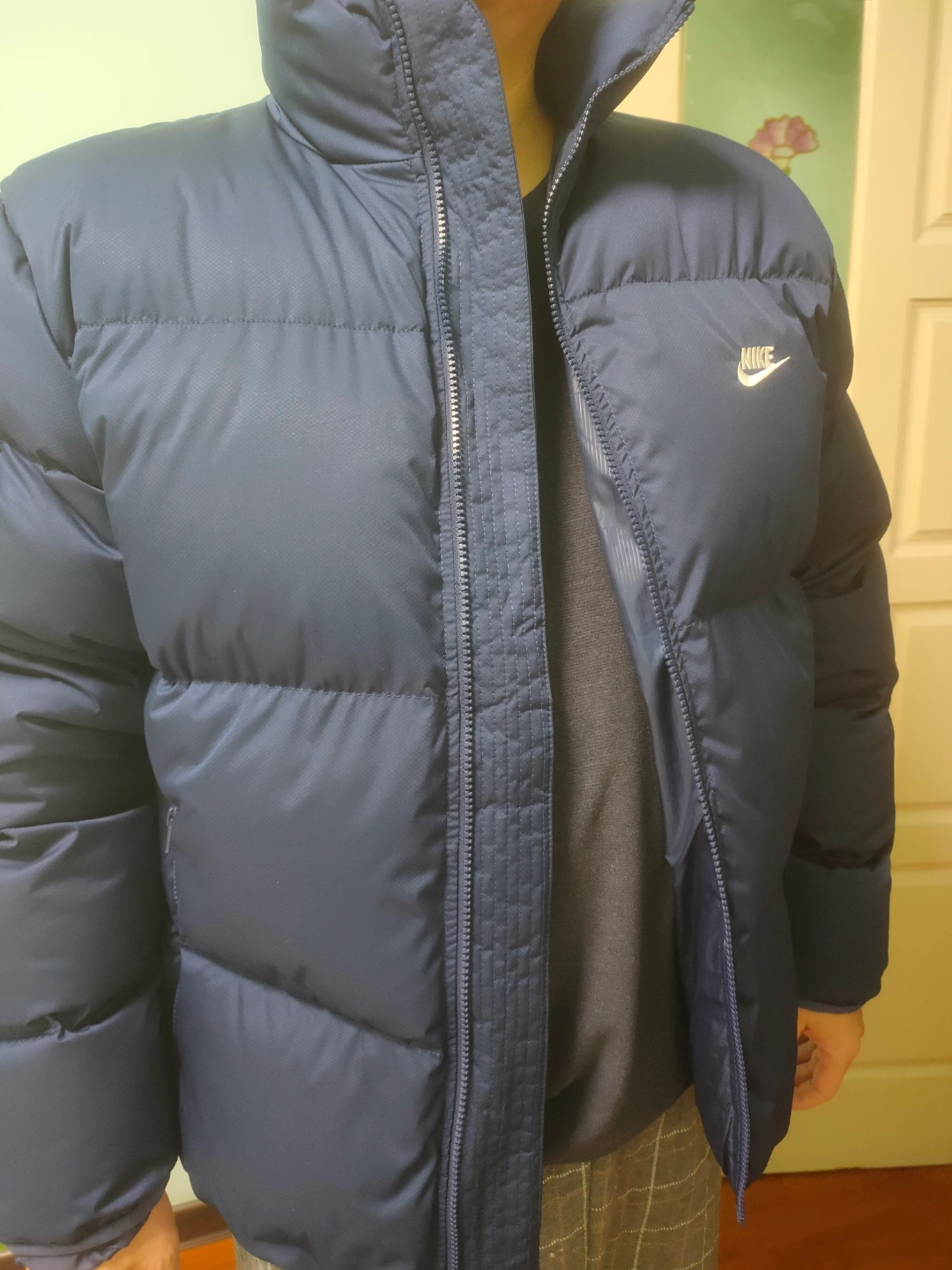 custom review-nike Куртка Мужская Темно-Синяя