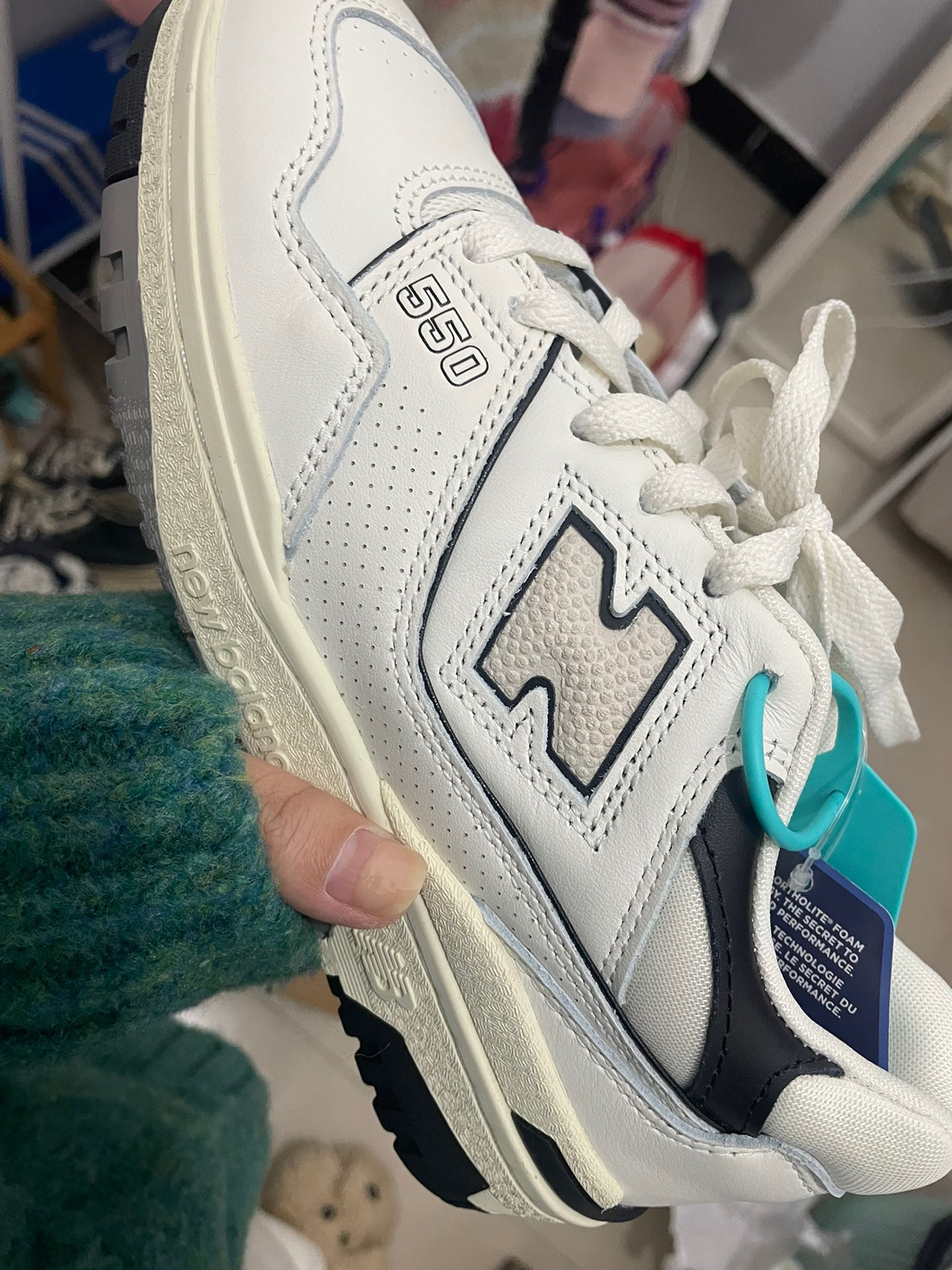 custom review-New Balance NB 550 Противоскользящий Устойчивый к истиранию Легкий Низкий Топ Винтажные Баскетбольные Кроссовки Унисекс Белый Черный