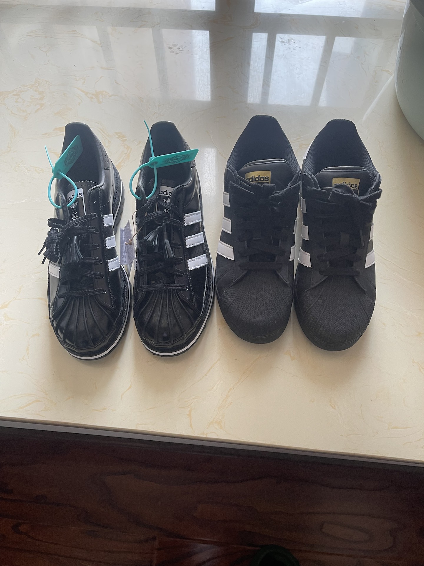 custom review-CLOT x Adidas Originals SUPERSTAR Устойчивые к истиранию Дышащие Низкие Кроссовки для скейтбординга Унисекс Черные