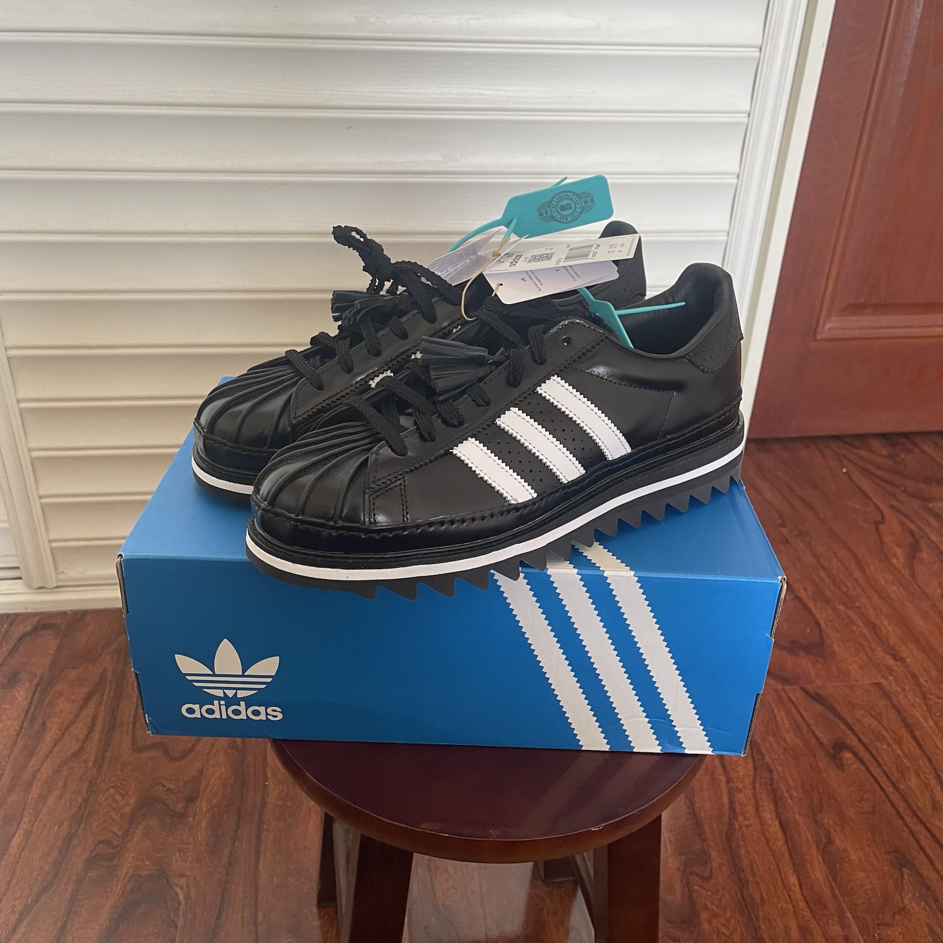 custom review-CLOT x Adidas Originals SUPERSTAR Устойчивые к истиранию Дышащие Низкие Кроссовки для скейтбординга Унисекс Черные