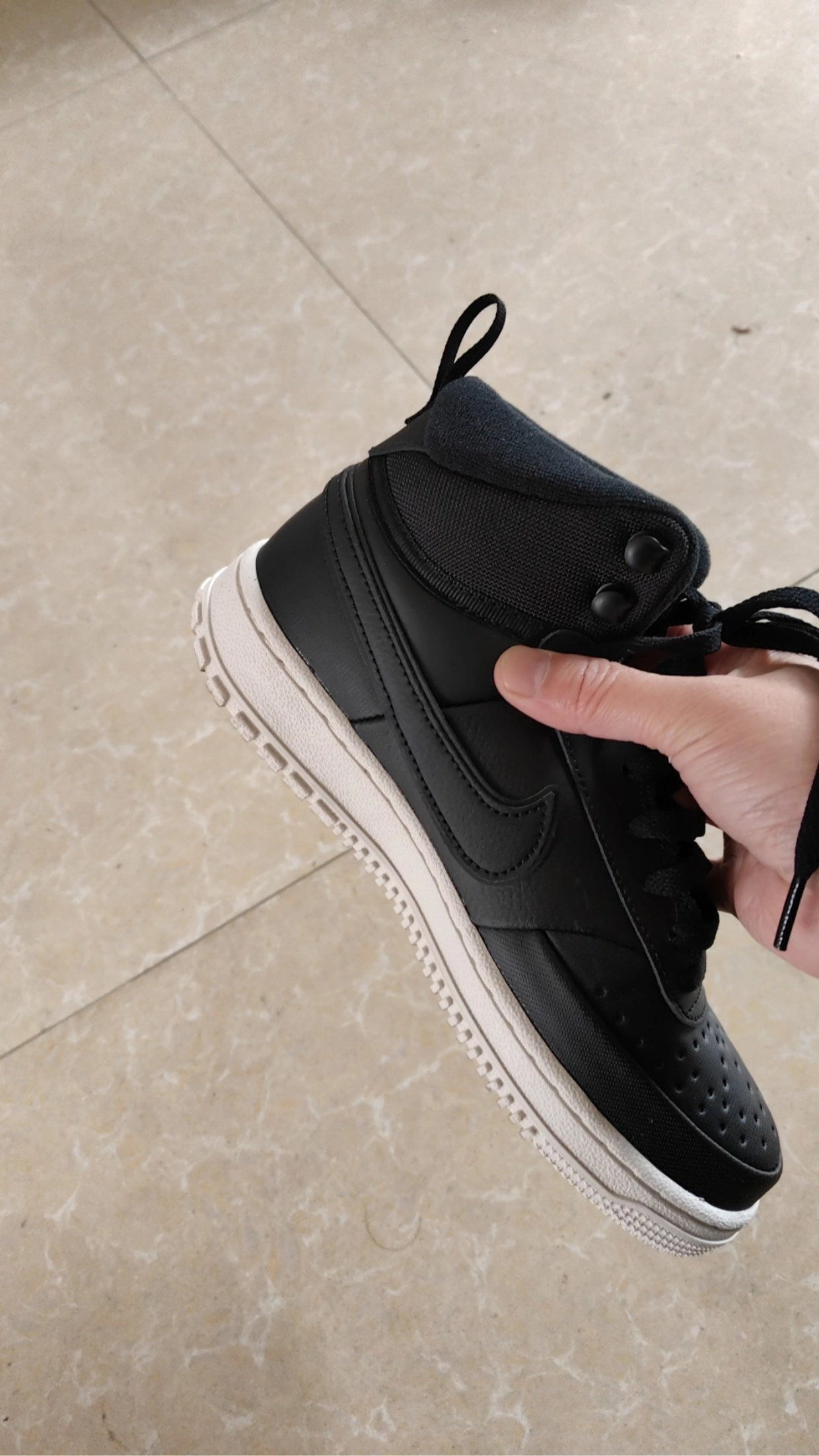 custom review-Nike Court Vision Mid Топ Скейтборд Кроссовки Мужские Черные