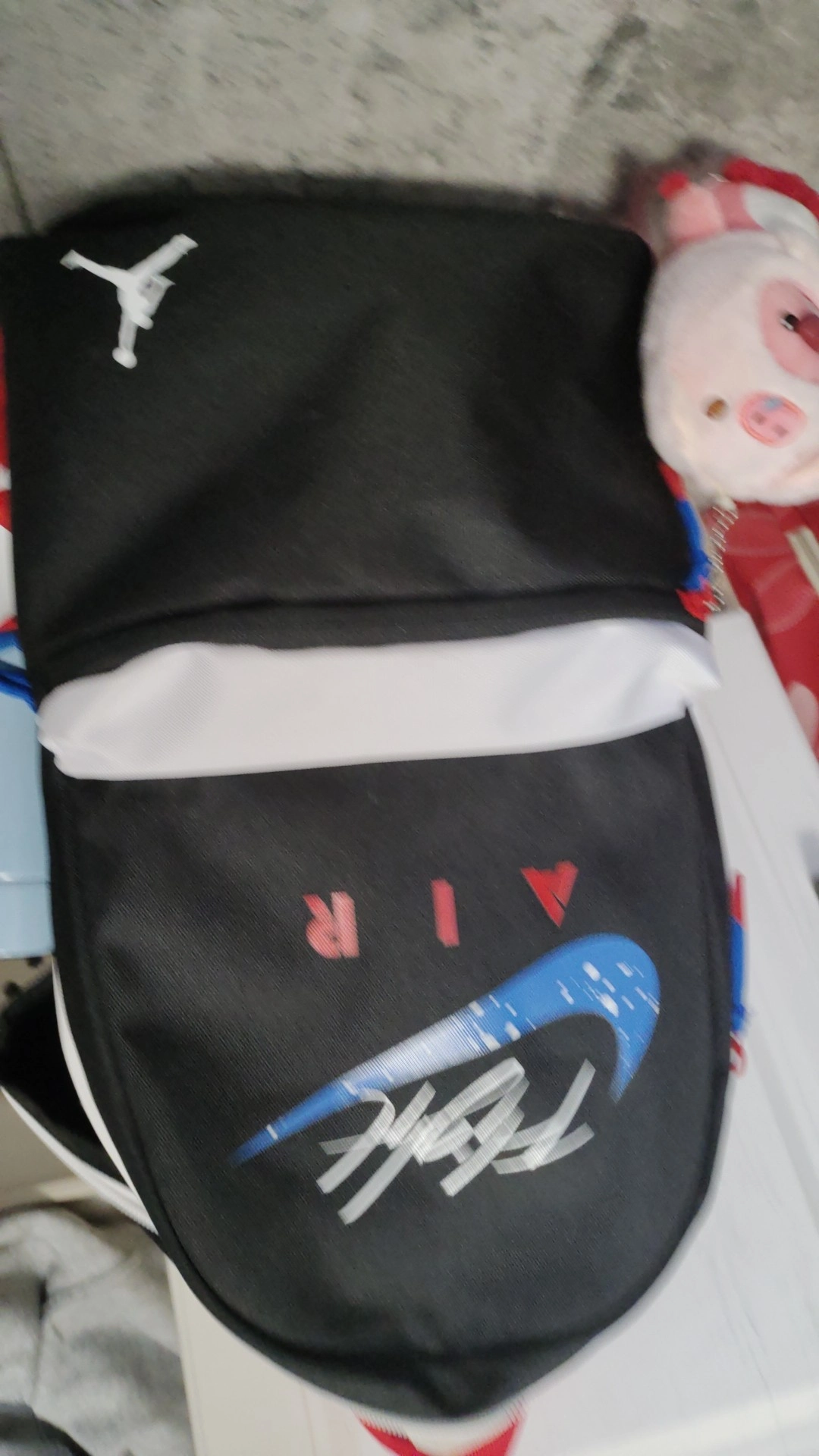 custom review-Jordan Полиэстер Баскетбольная Сумка Рюкзак Стандартный Унисекс Черный