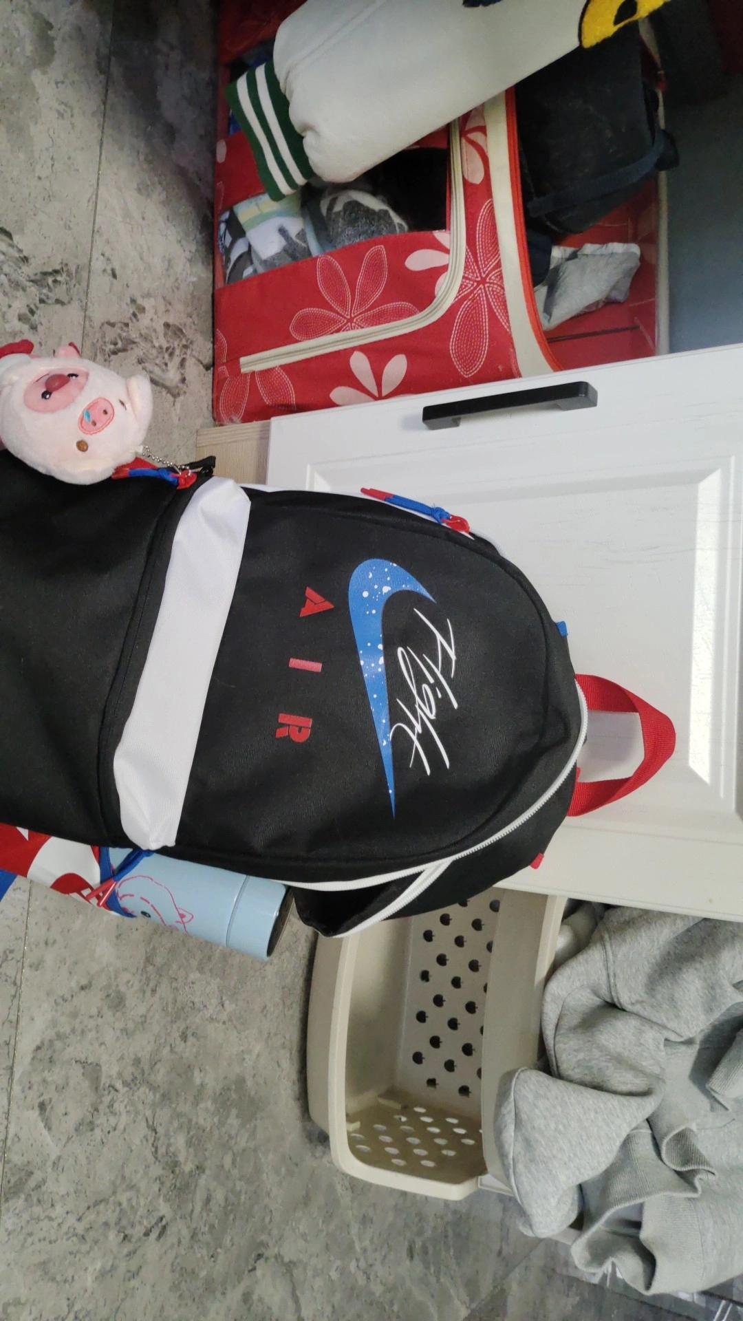 custom review-Jordan Полиэстер Баскетбольная Сумка Рюкзак Стандартный Унисекс Черный