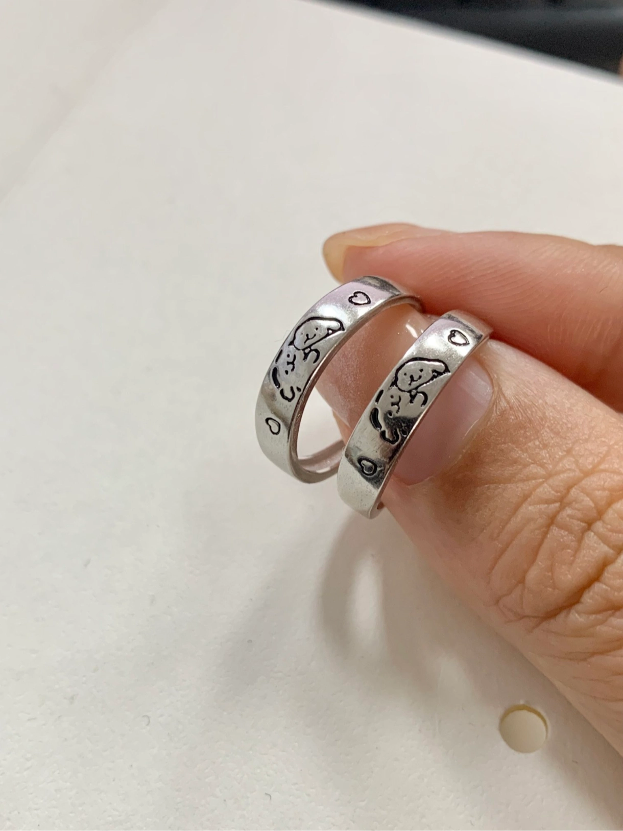 对戒有点可爱 #超级好看的对戒 #晒晒你的高颜值对戒 #925银戒指男女