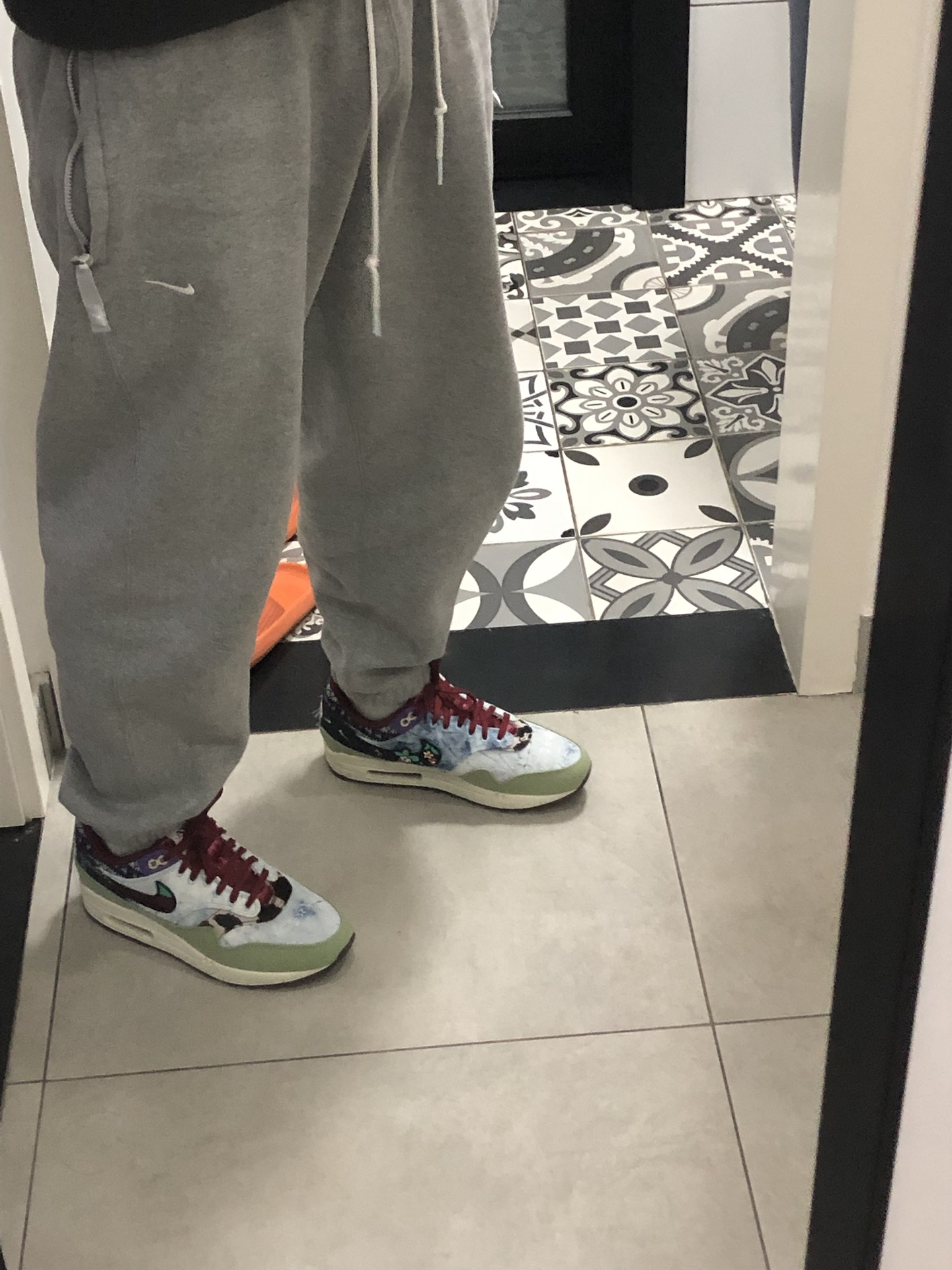 custom review-Concepts x Nike Air Max 1 Устойчивый к истиранию Низкий Топ Air Cushion Повседневные Беговые кроссовки Унисекс Синий Зеленый