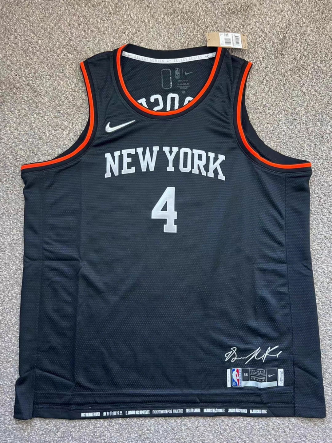 德里克罗斯纽约尼克斯队限量荣耀系列签名刺绣球衣