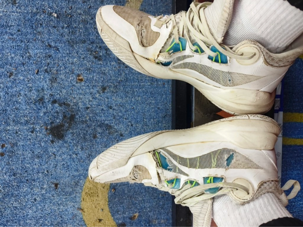 lining李宁 音速td 减震防滑耐磨 中帮 篮球鞋 白绿