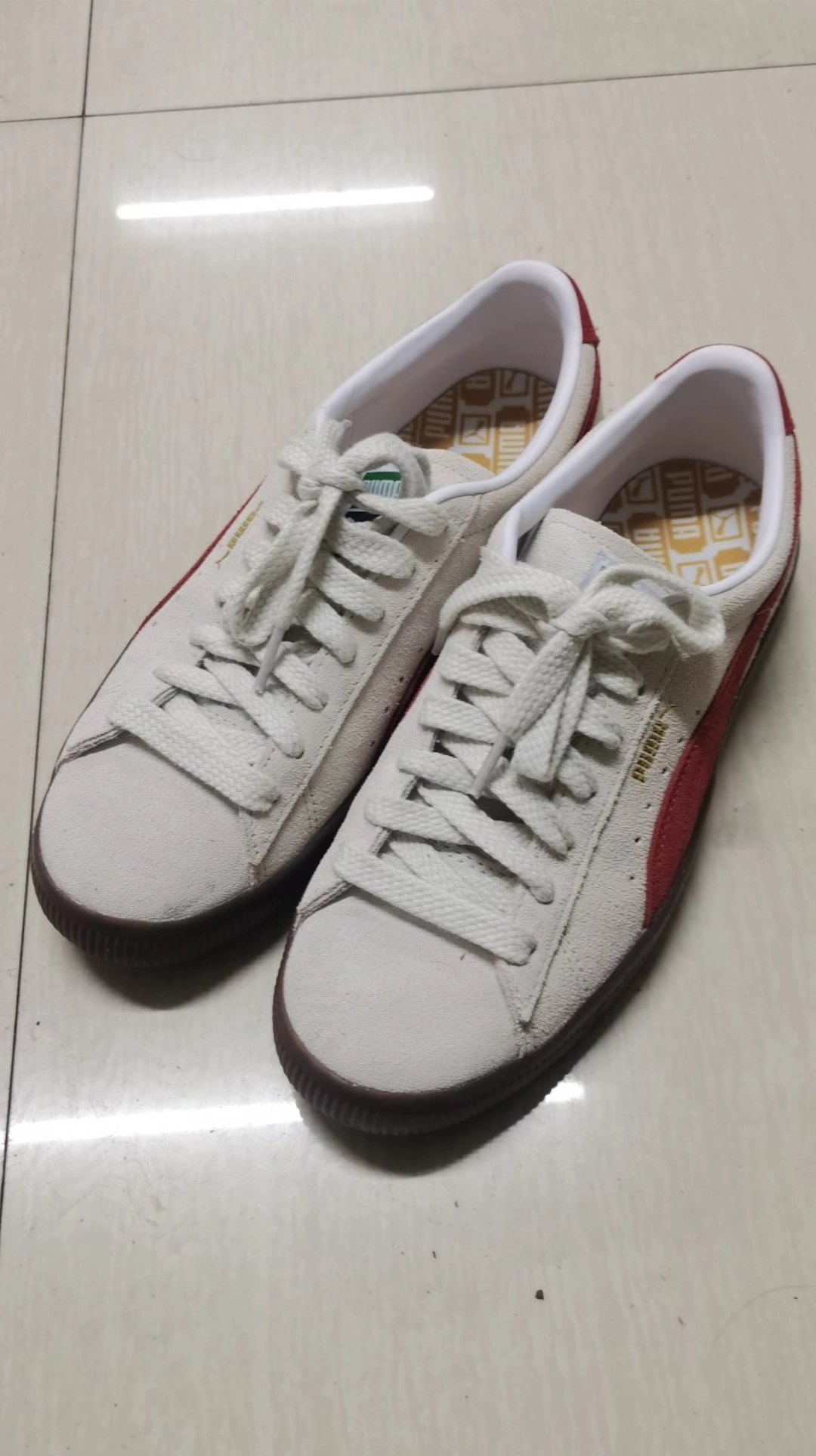 custom review-PUMA Suede Vintage Vtg Устойчивые к истиранию Низкие Кроссовки для скейтбординга Унисекс Хаки Красный