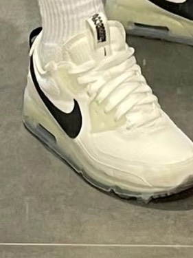 custom review-Nike Air Max 90 Устойчивый к истиранию Низкий Топ Повседневные Беговые кроссовки Унисекс Экрю Переработанный материал