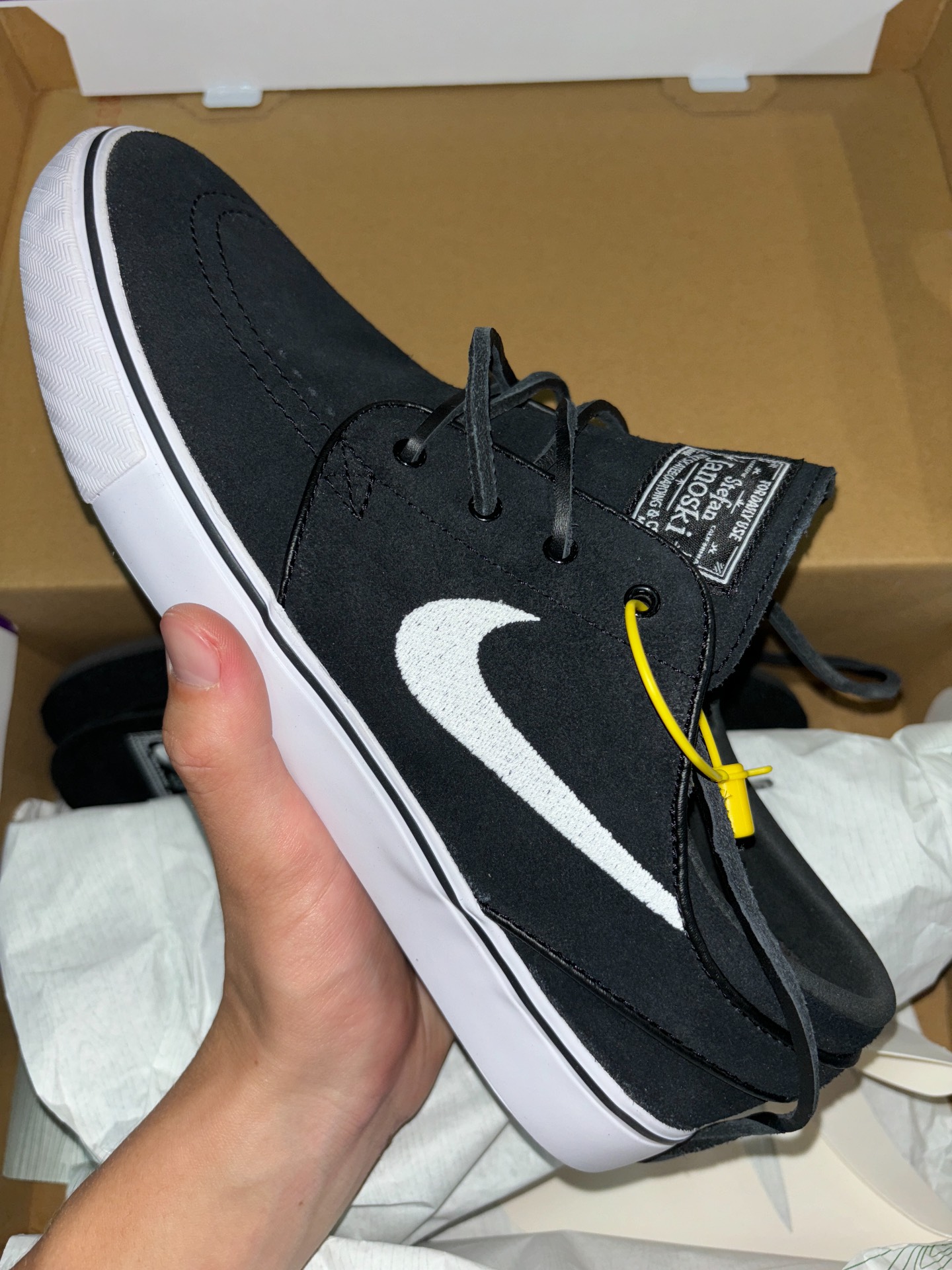 custom review-Nike SB Stefan Janoski OG+ Low Топ Скейтборд Кроссовки Мужские Черно-Белые
