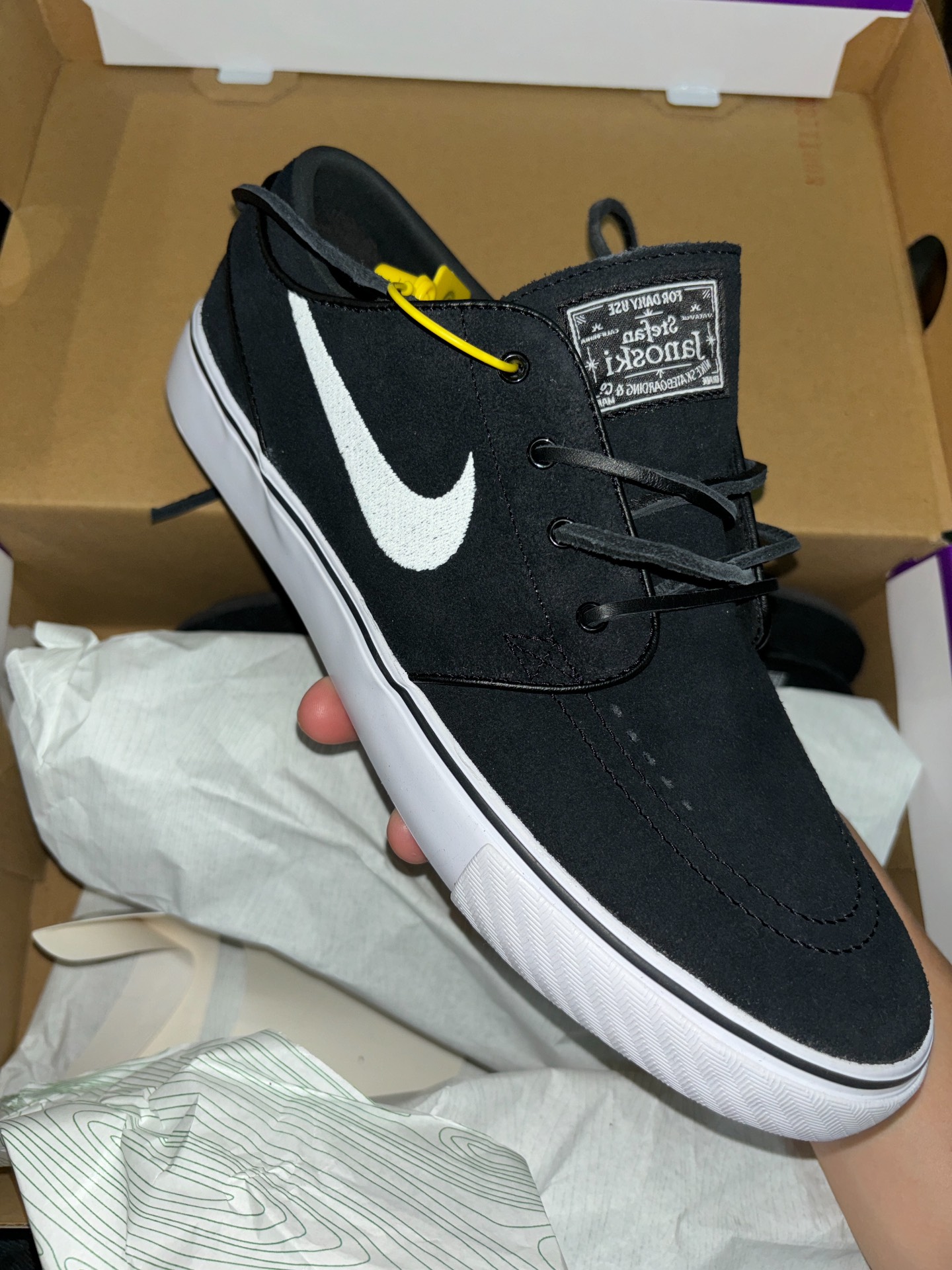 custom review-Nike SB Stefan Janoski OG+ Low Топ Скейтборд Кроссовки Мужские Черно-Белые