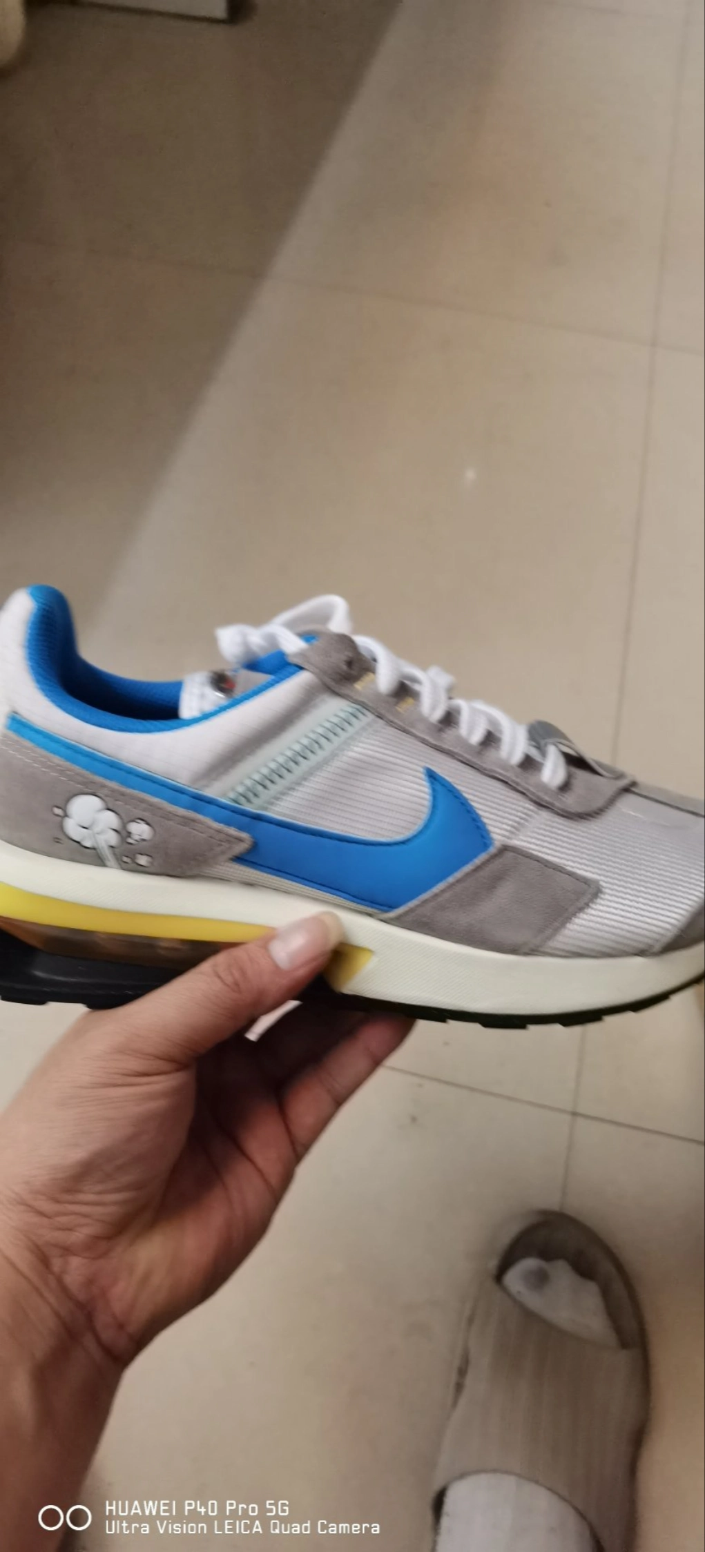 custom review-Nike Air Max Pre Day Устойчивый к истиранию Низкий Топ Повседневная обувь Унисекс Серый Синий