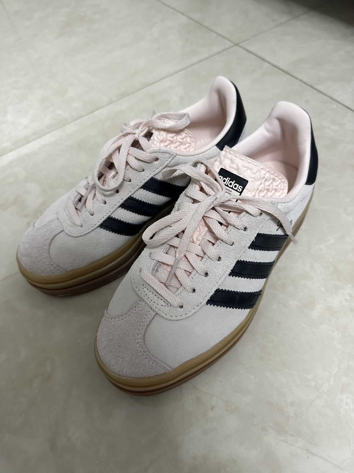 custom review-Adidas Originals Gazelle Bold Wonder Quartz Black Gum Women's