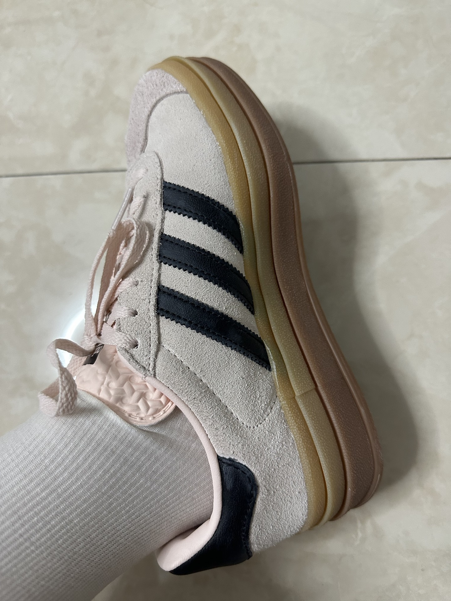 custom review-Adidas Originals Gazelle Bold Wonder Quartz Black Gum Women's