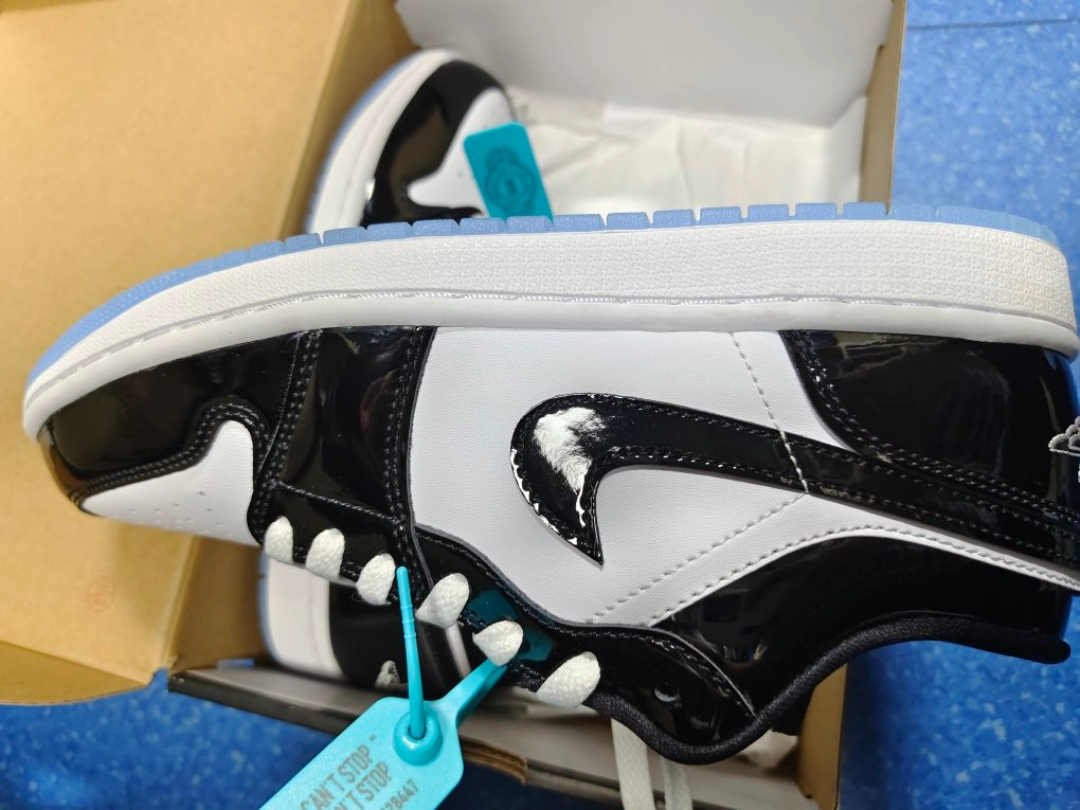 custom review-Jordan Air Jordan 1 Low 'Concord' Low Топ Винтажные баскетбольные кроссовки Мужской Белый черный