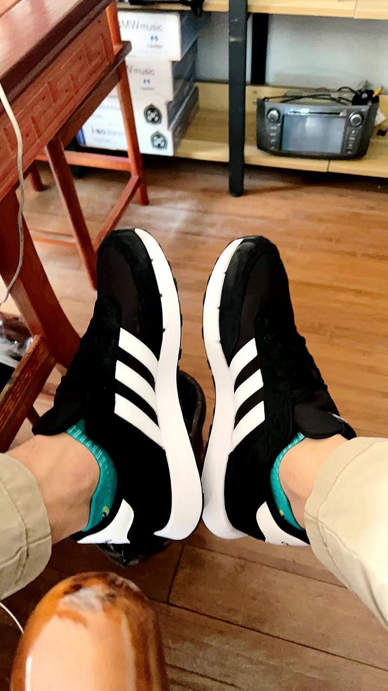 custom review-ADIDAS NEO Run 60s 2,0 Дышащие Низкие Кроссовки для Бега Унисекс Черные Белые