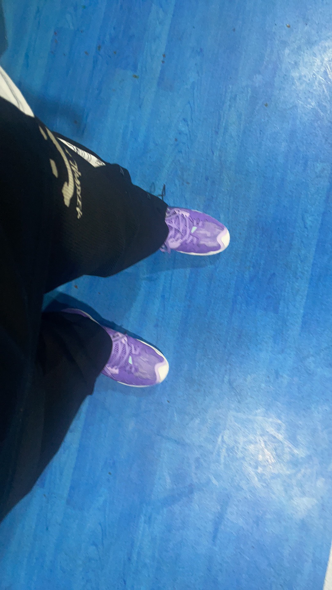 custom review-ANTA Shock Wave 5 Баскетбольные кроссовки Низкий топ Фиолетовый Зеленый Мужской