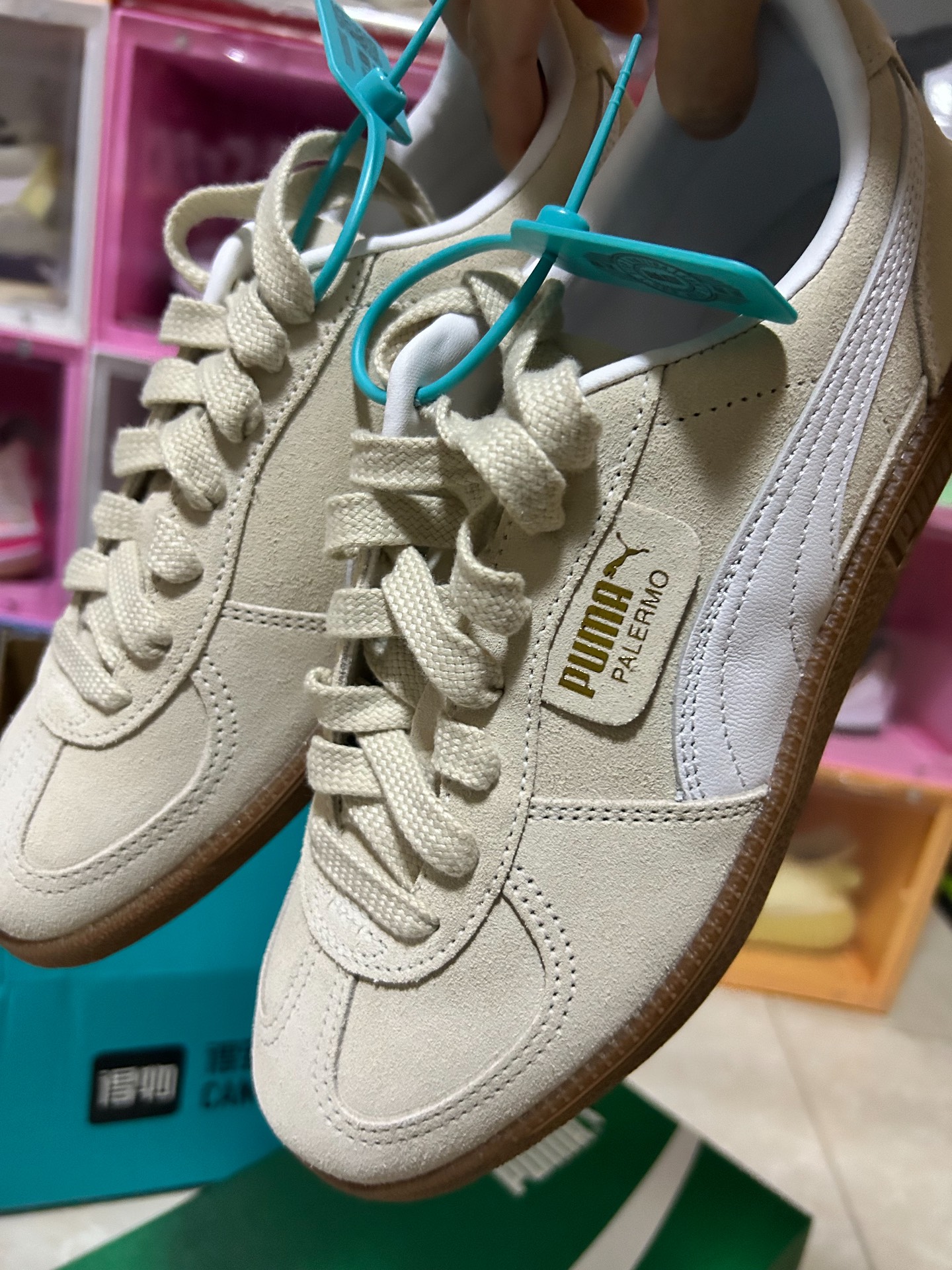 custom review-PUMA Palermo Устойчивые к истиранию низкие кроссовки для скейтбординга унисекс бежевые