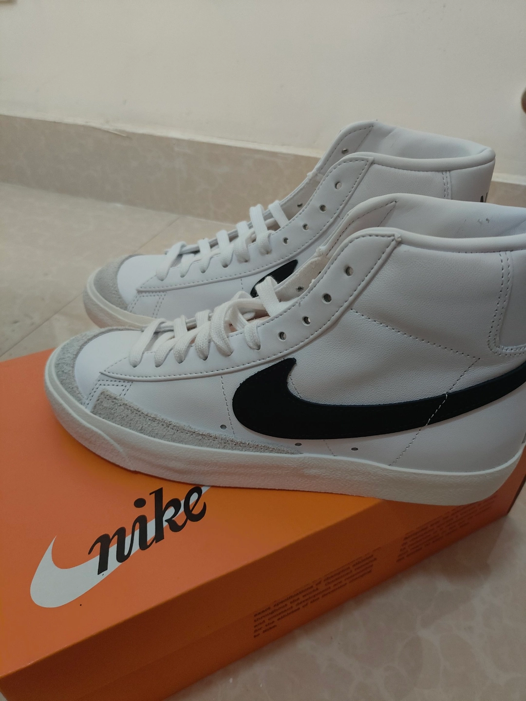 custom review-Nike Blazer 77 Vintage MID Скейтборд Кроссовки Unisex Белый Черный