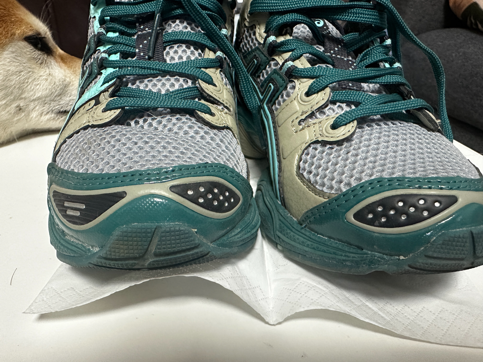 custom review-Kiko Kostadinov x Asics Гель Nimbus 9 UB3 S Текстиль Кожа Низкий Верх Повседневная Обувь Унисекс Серый Синий Красный