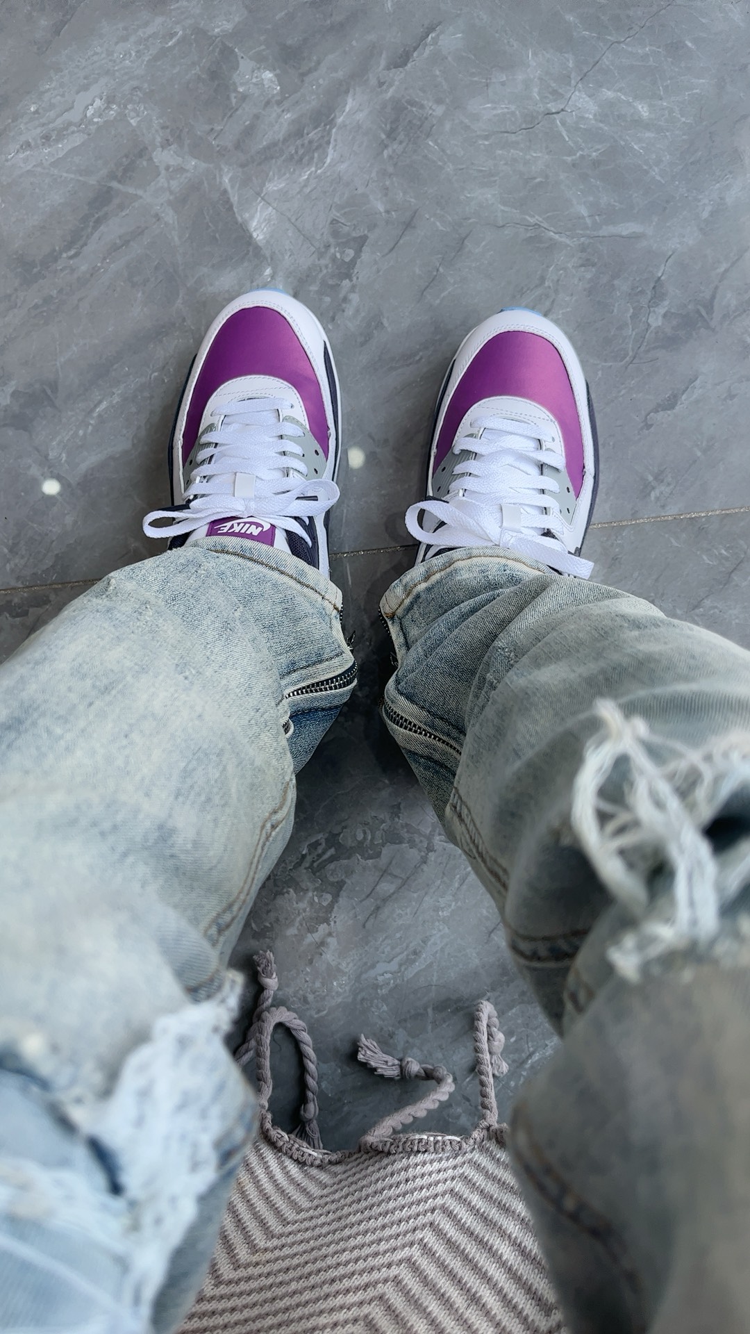 custom review-Nike Air Max 90 г NRG Classic Vintage Low Топ Кэжуал Унисекс Фиолетовый Серый Черный