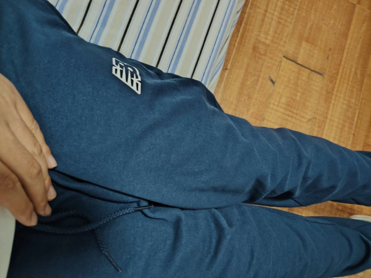 custom review-New Balance совместный бренд Sport Seasonal Вязаные тренировочные брюки Мужские Морской синий