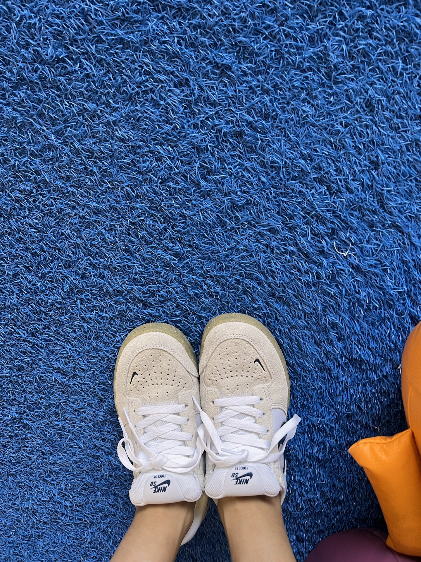 custom review-Nike Tech Hera Low Топ Кэжуал Женские Белый Оранжевый