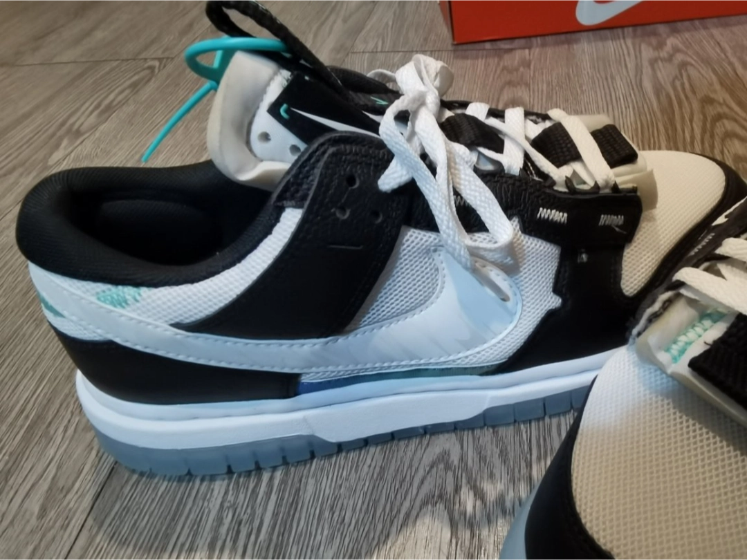 custom review-Nike Air Dunk Jumbo Remastered Low Скейтборд Кроссовки Мужские Черно-Белые