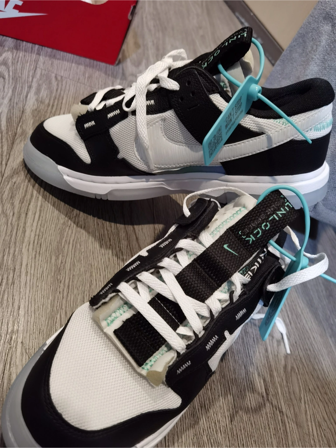 custom review-Nike Air Dunk Jumbo Remastered Low Скейтборд Кроссовки Мужские Черно-Белые