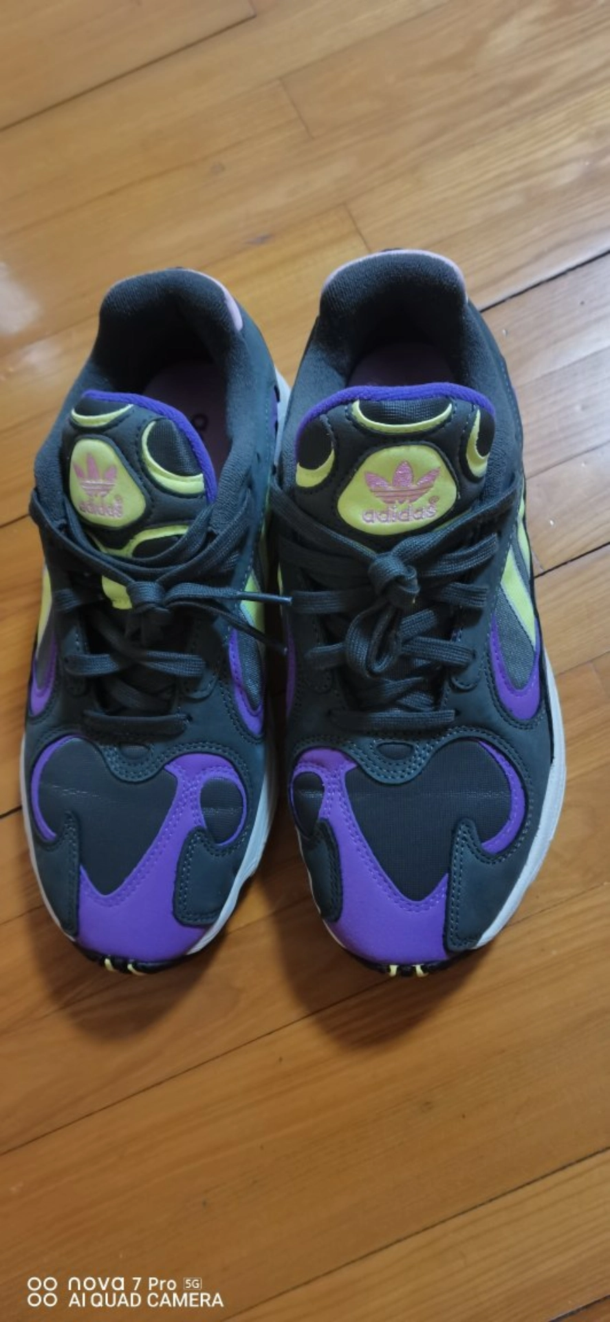 custom review-Adidas Originals YUNG 1 Legend Ivy Hi Res Yellow Non Slip Lightweight Low Top Footwear Unisex Gray