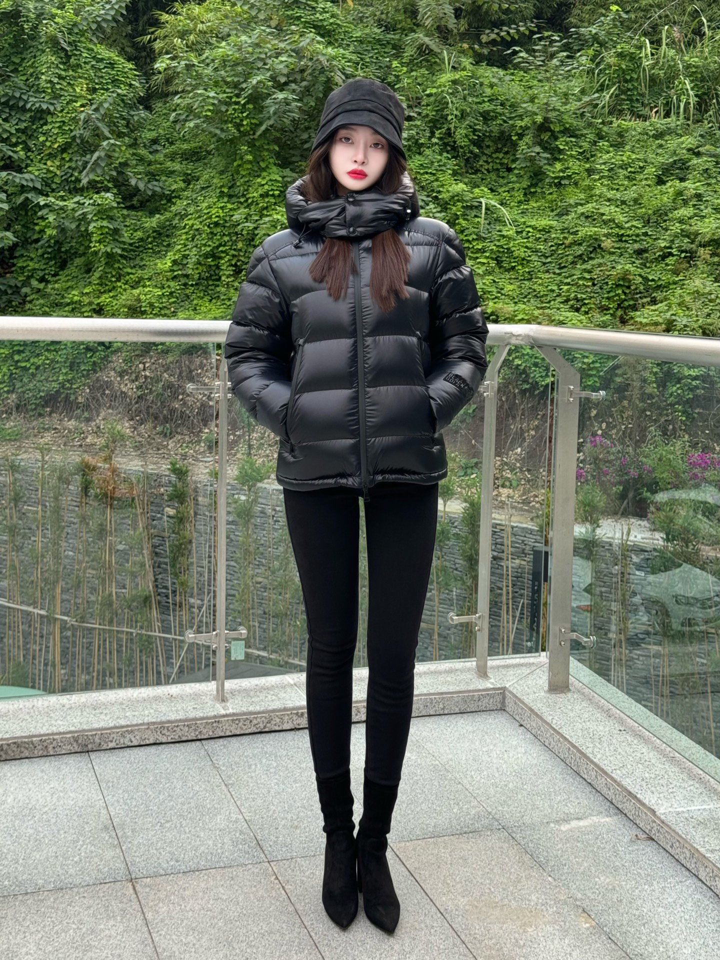 秋冬短款羽绒服all black穿搭🖤
