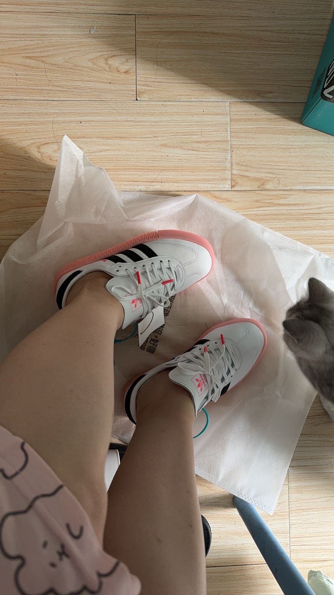 custom review-Adidas Originals Sambarose Износостойкий и Легкий Низкий Топ Кроссовки для скейтбординга Женские Розовые Белые