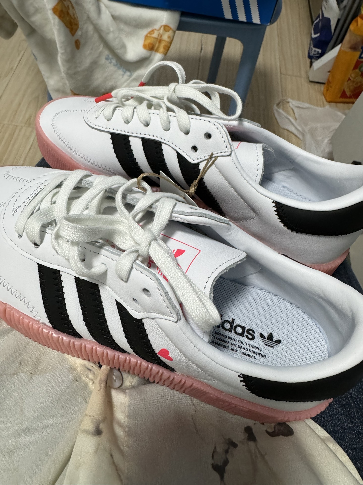 custom review-Adidas Originals Sambarose Износостойкий и Легкий Низкий Топ Кроссовки для скейтбординга Женские Розовые Белые