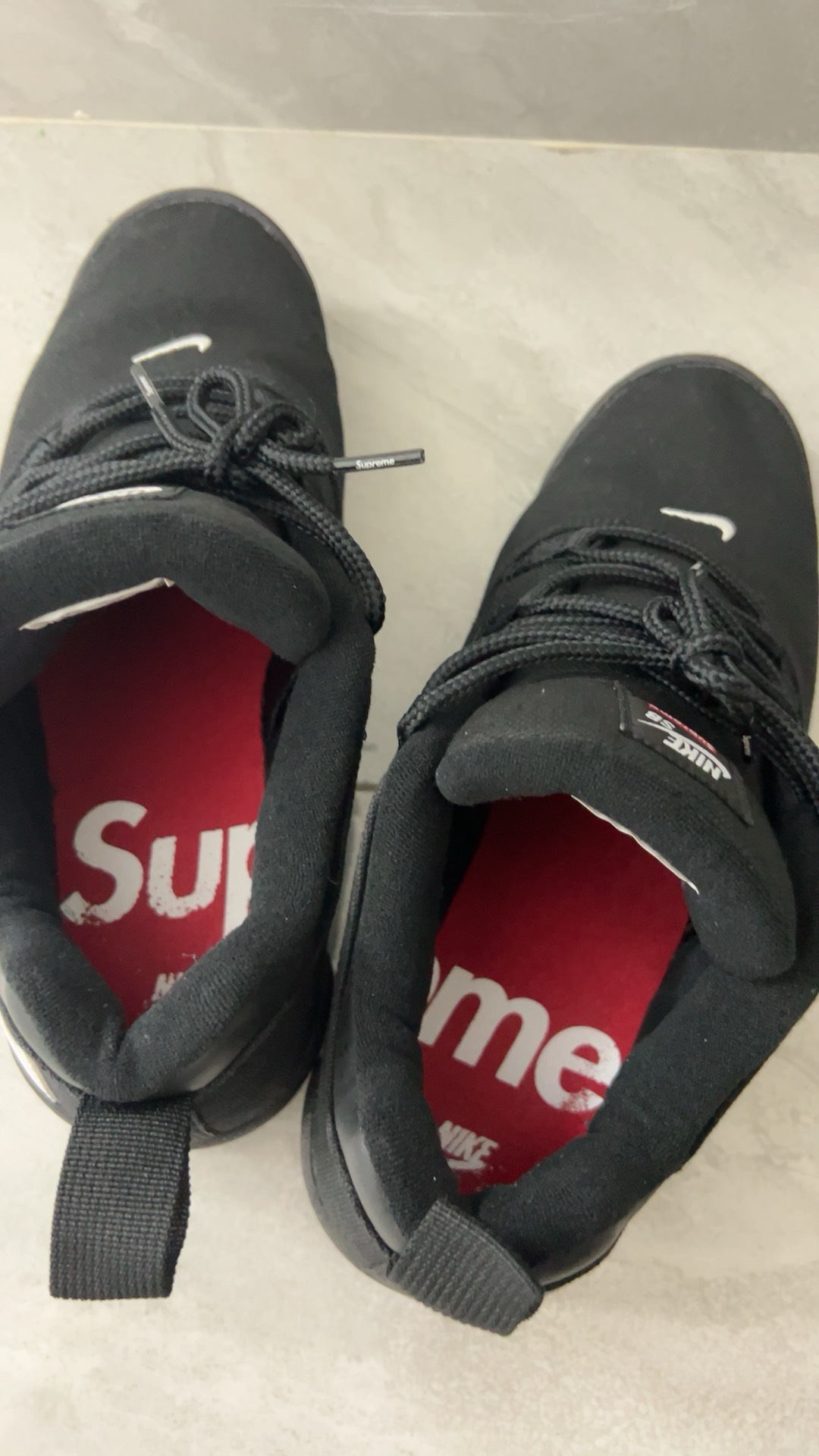 custom review-Supreme x Nike SB Darwin Low Топ Повседневный Мужской Черный Белый